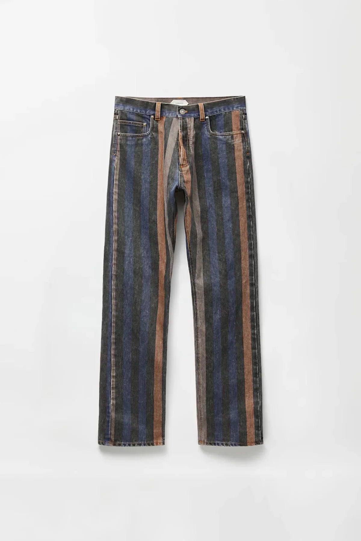 VERSACE | Striped Straight Jeans