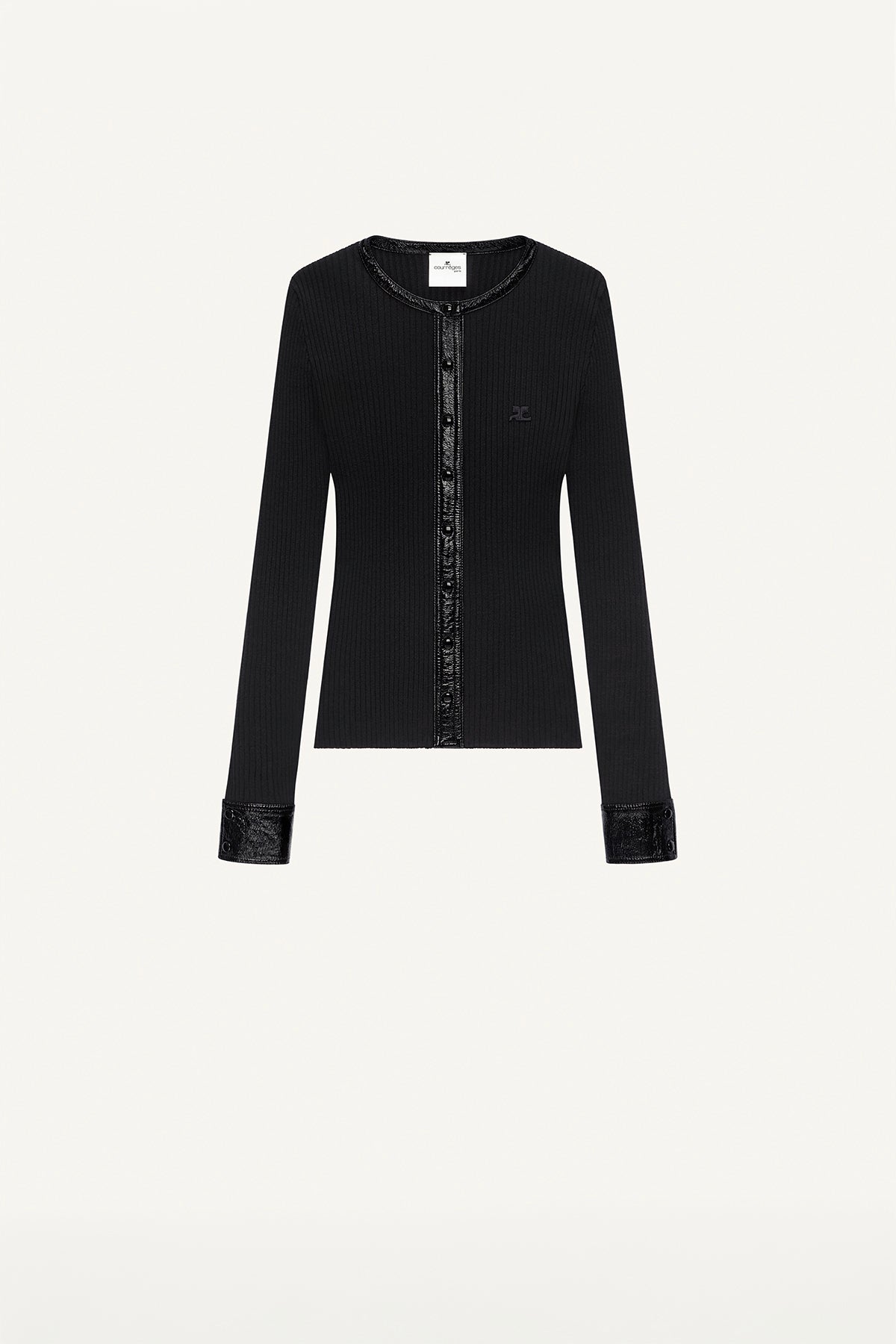 COURRÈGES | Contrast Rib Cardigan