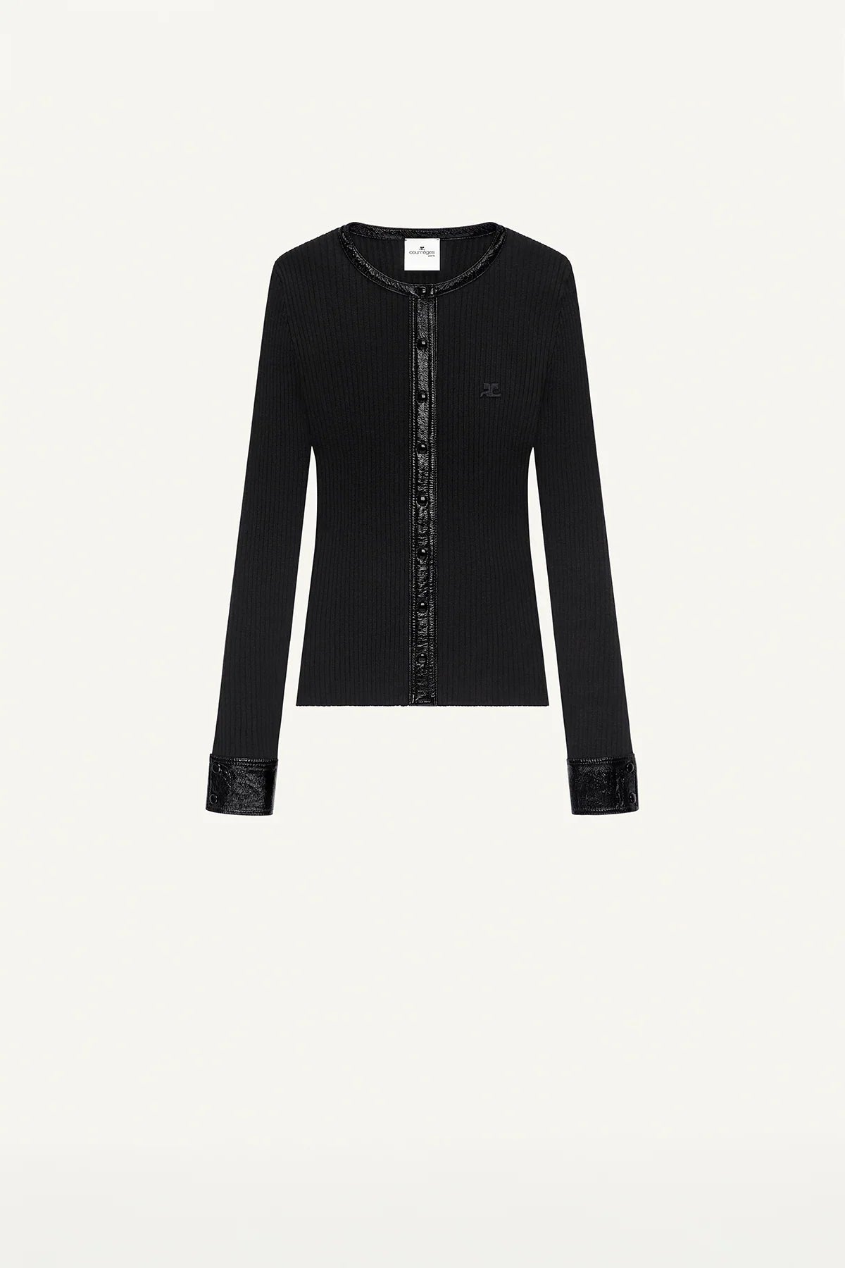 COURRÈGES | Contrast Rib Cardigan