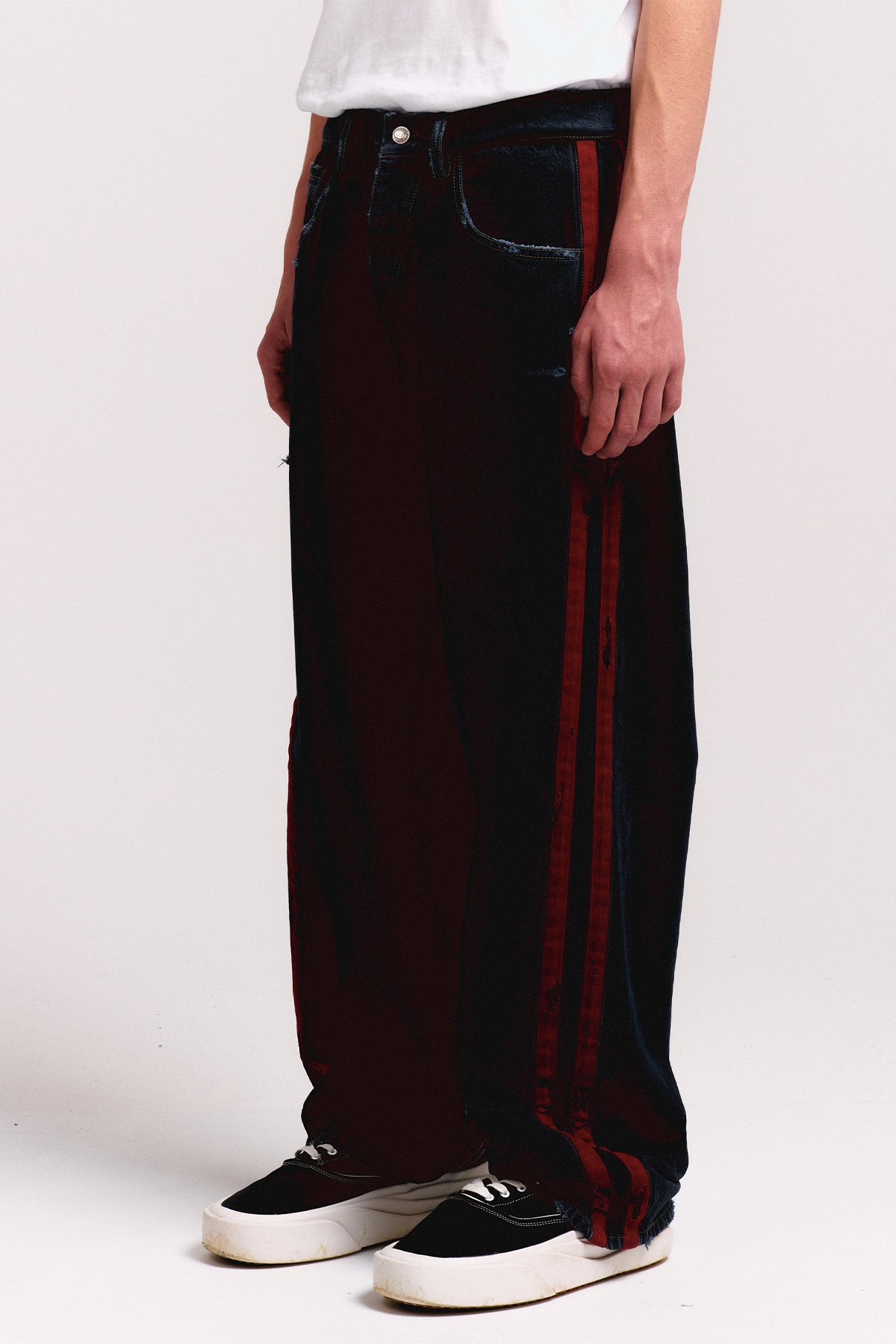 NAHMIAS | Destroyed Denim Track Pant