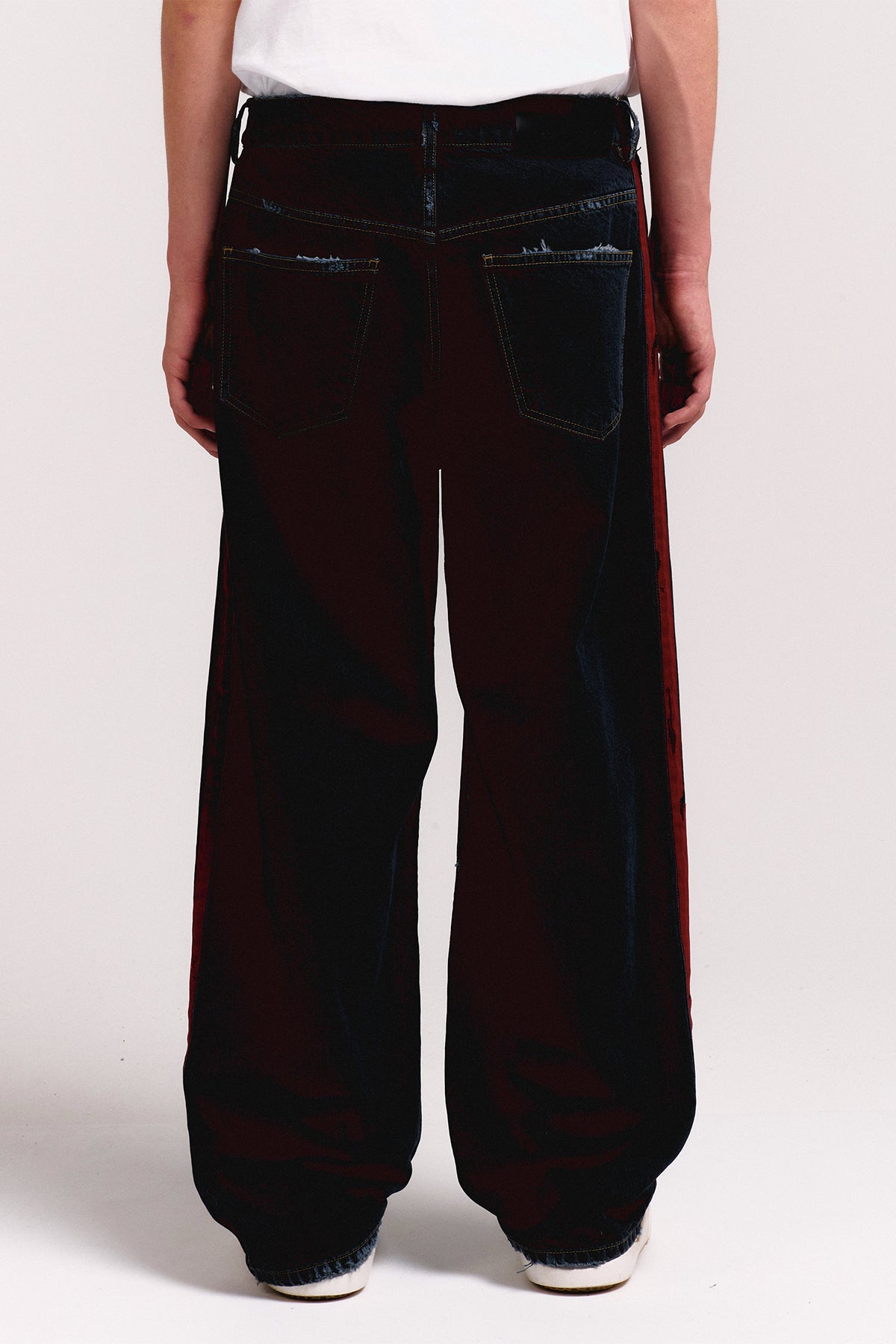 NAHMIAS | Destroyed Denim Track Pant