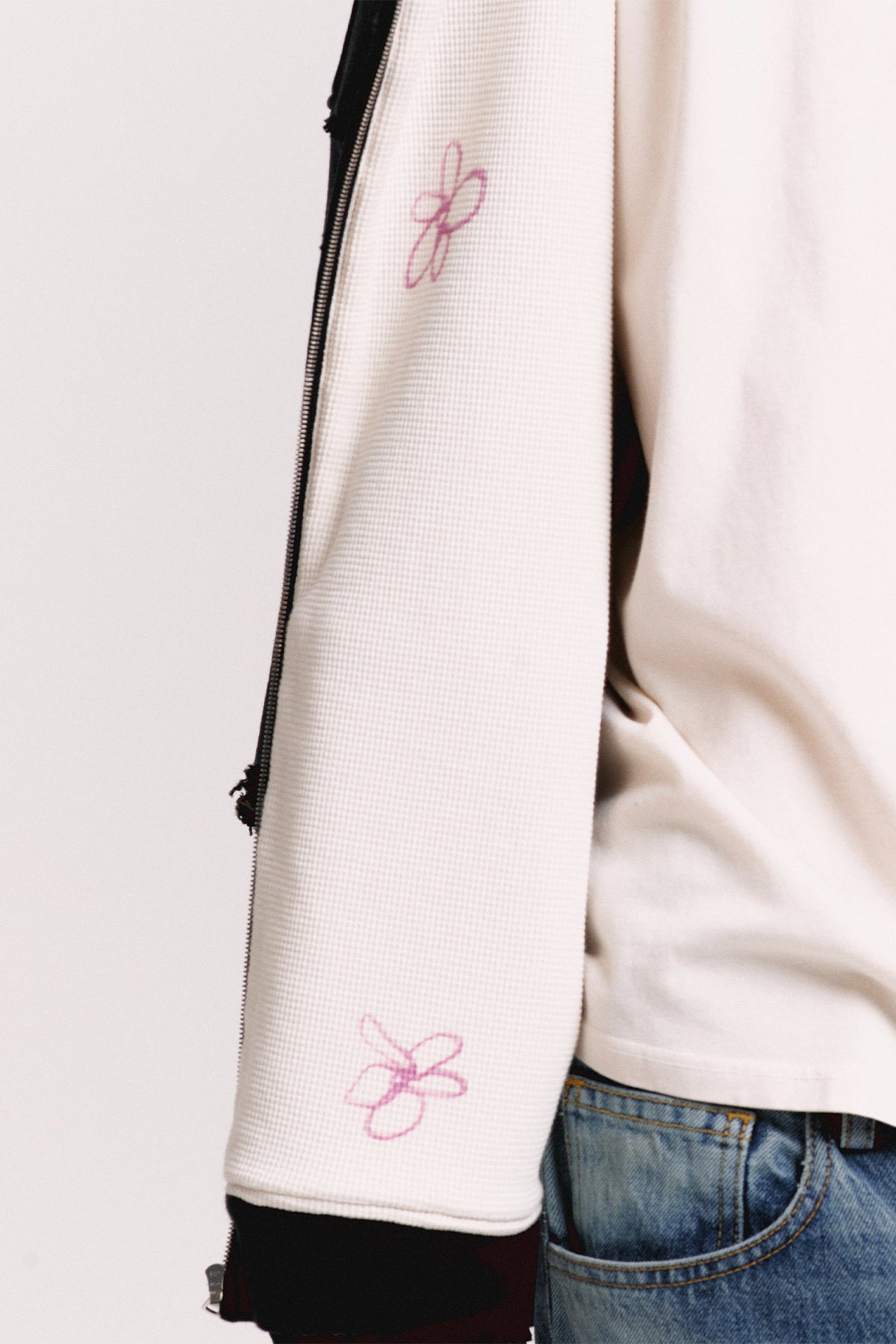 NAHMIAS | Thermal Lined Repaired Zip Hoodie