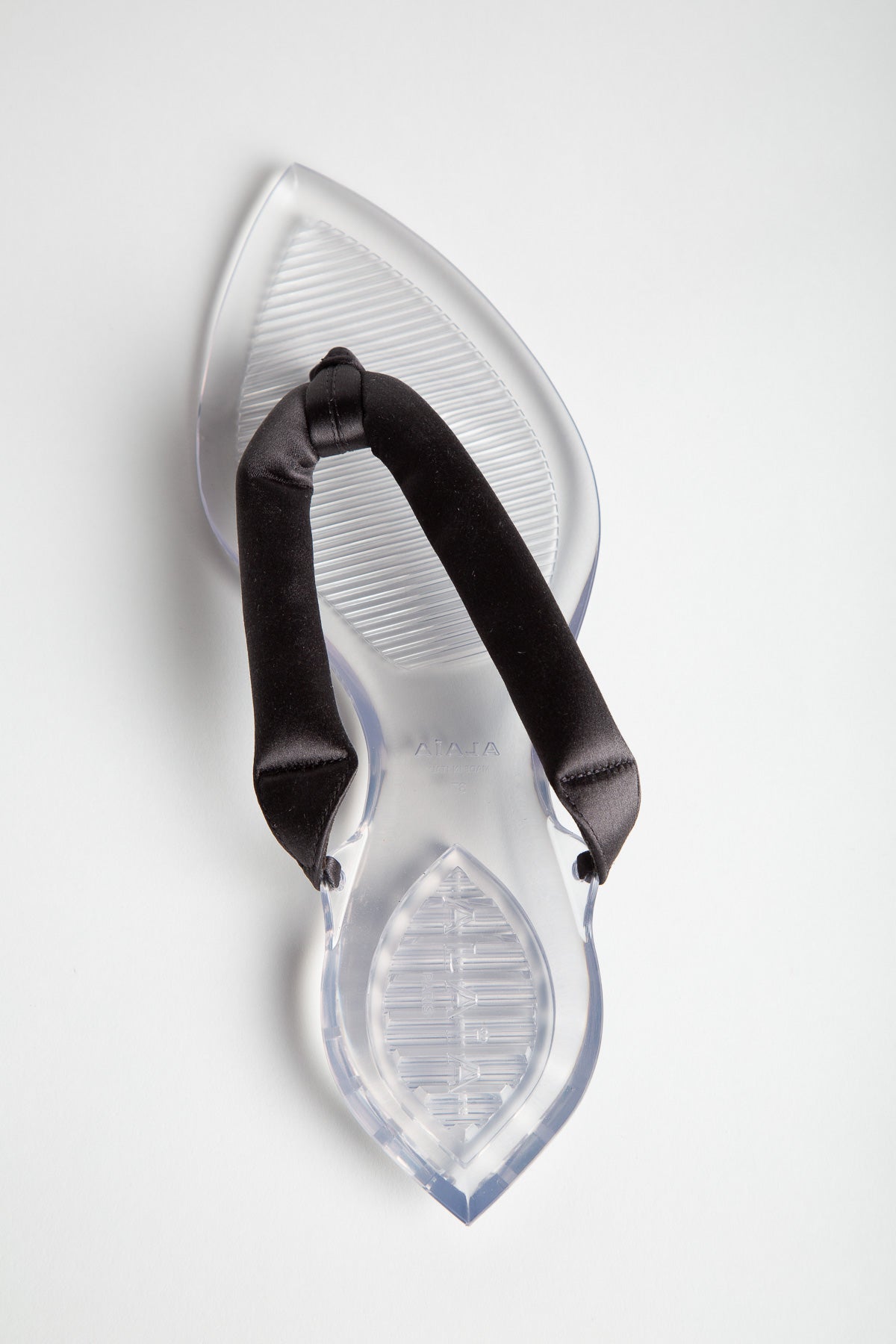 Alaïa | Invisible Thong Mules in Satin
