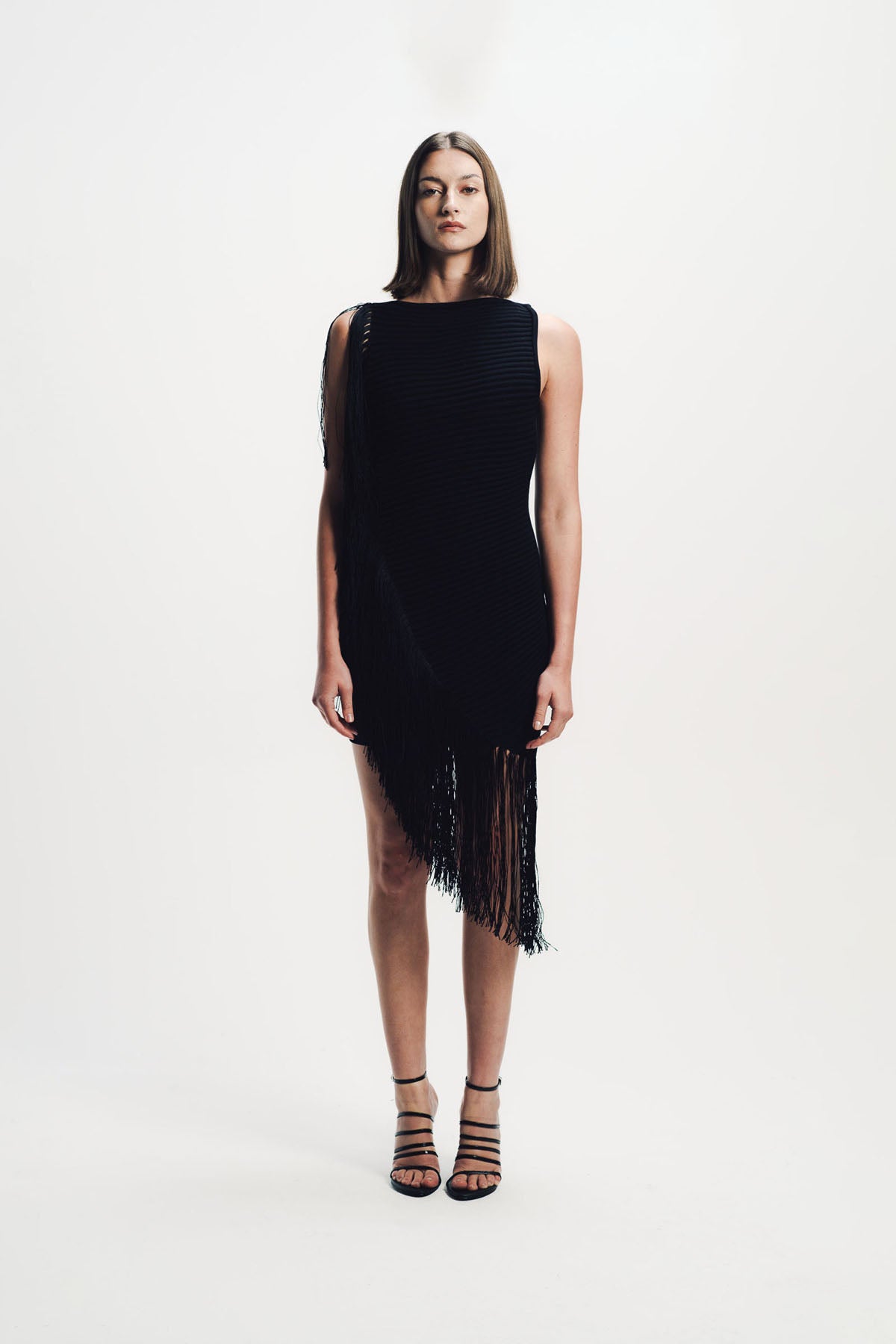 Alaïa | Asymmetric Fringed Dress