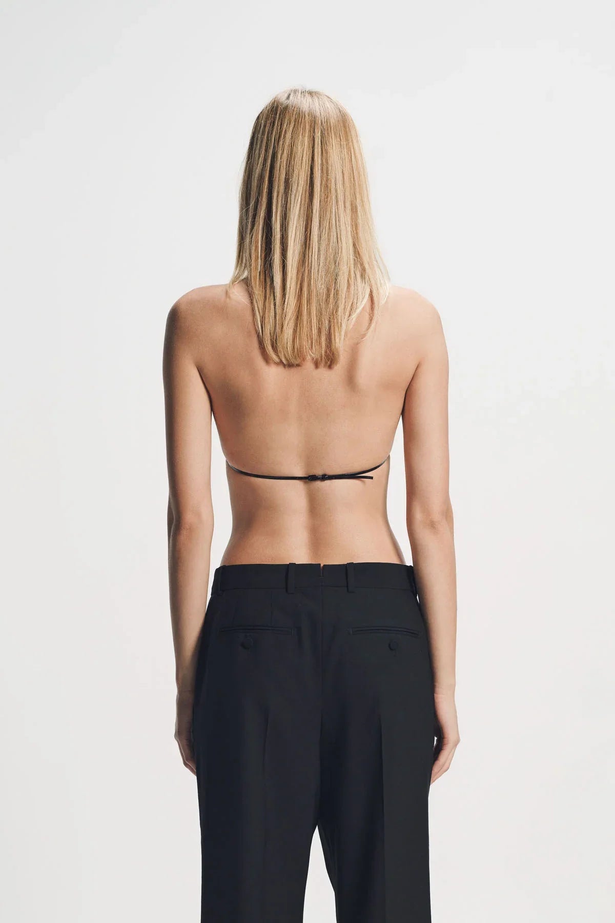 Tom Ford | Leather and Fine Mesh Triangle Bra