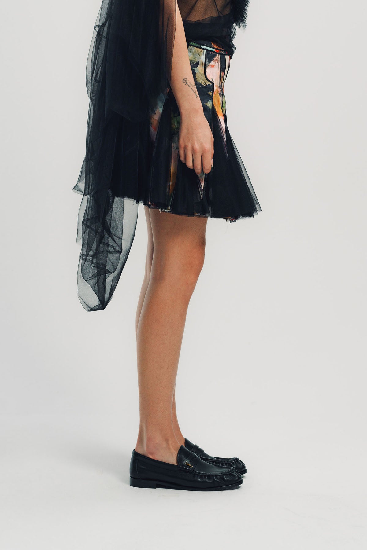 CAROLINE HU | PRINT GORED MIDI SKIRT