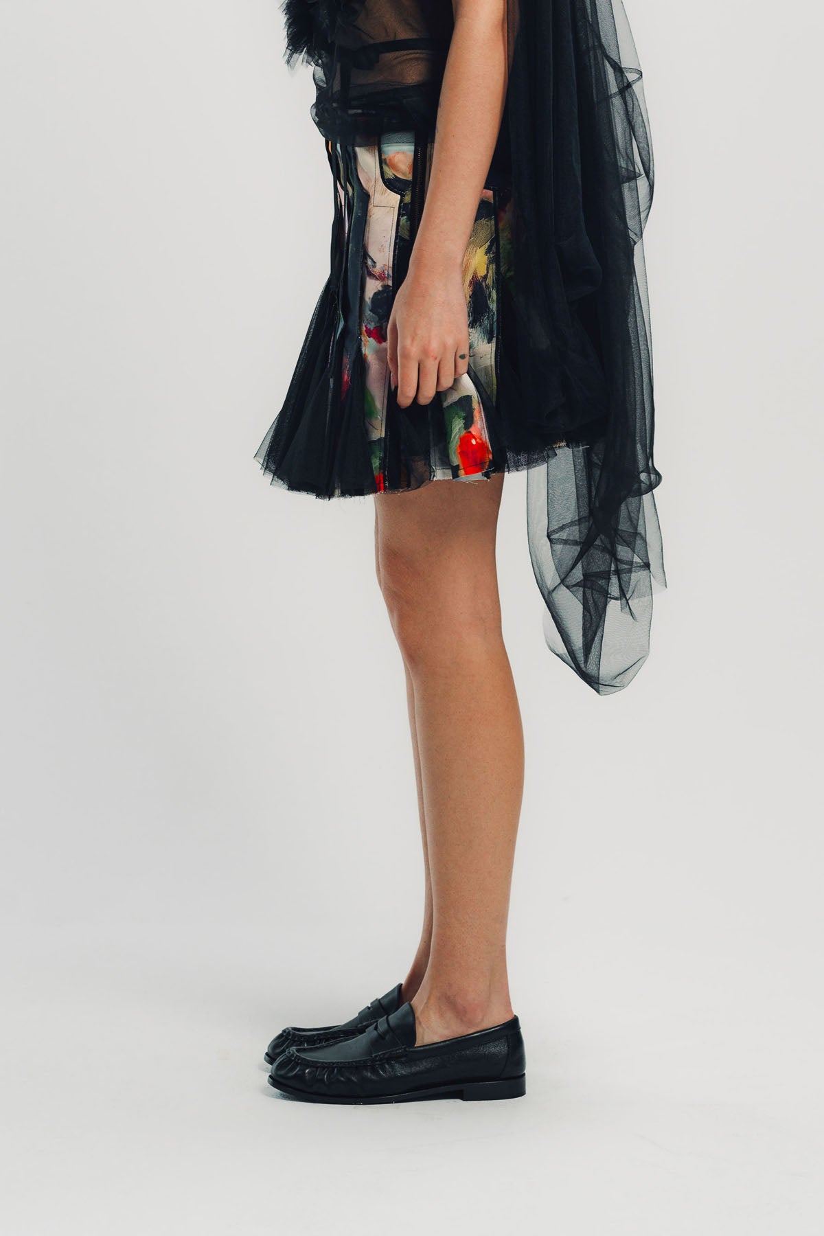 CAROLINE HU | PRINT GORED MIDI SKIRT