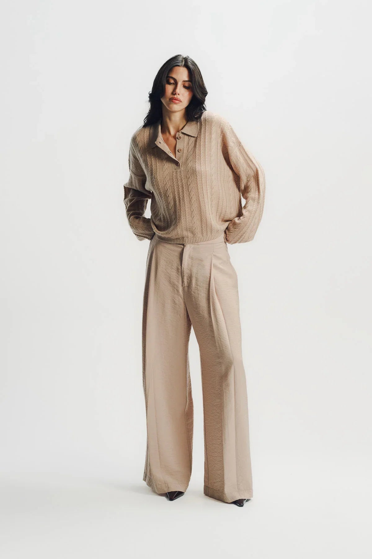 Sablyn | Elsie Relaxed Ls Cashmere Polo Sweater
