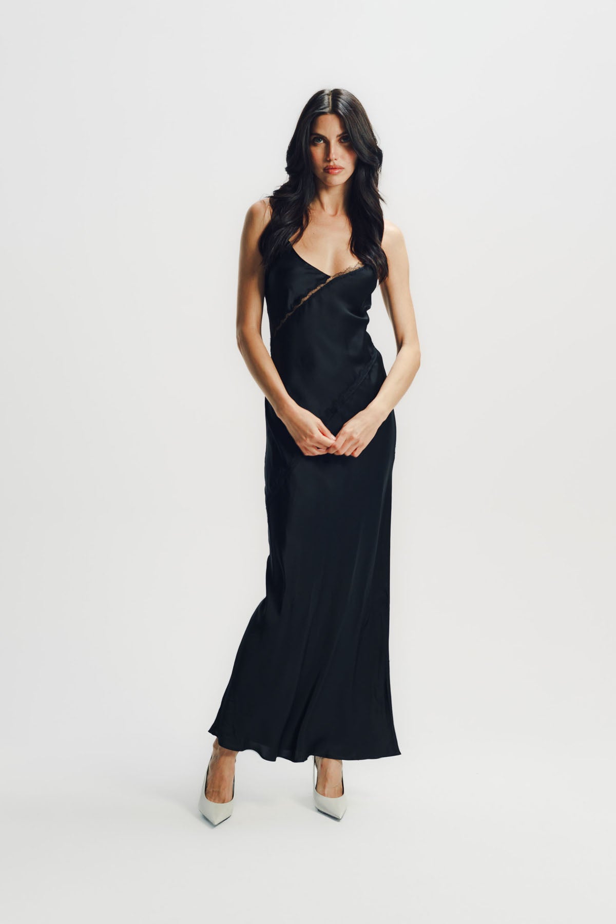 Sablyn | Cece Lace Inset Silk Cami Dress
