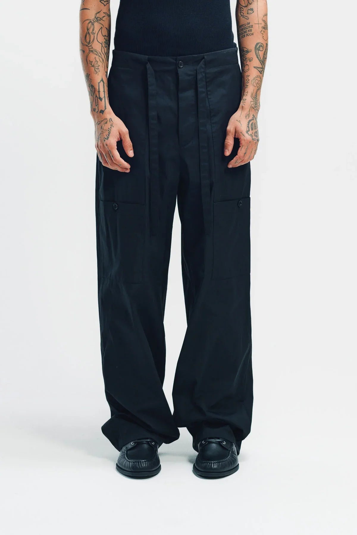 JIL SANDER | COTTON POPLIN CARGO TROUSERS
