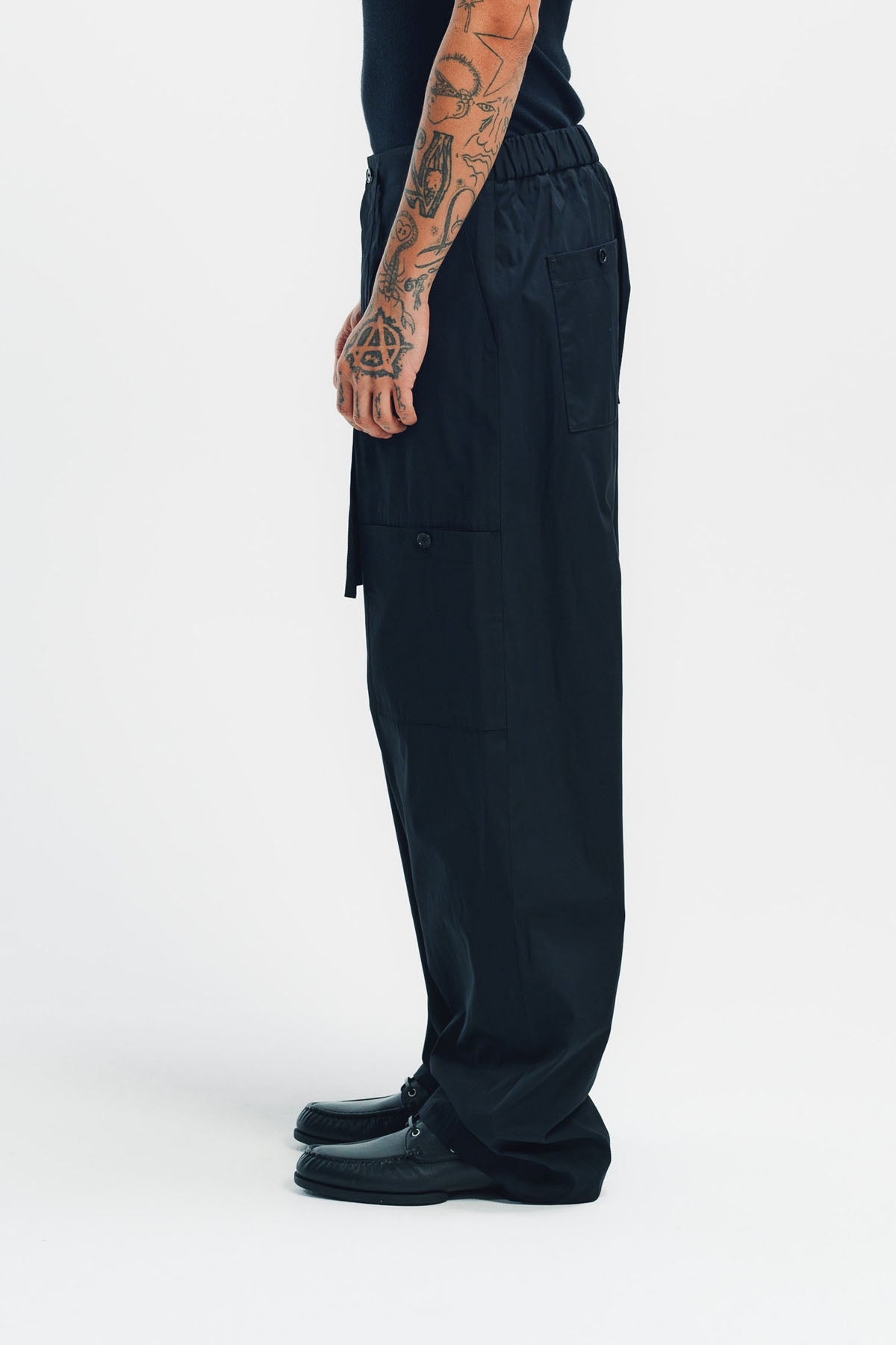 JIL SANDER | COTTON POPLIN CARGO TROUSERS