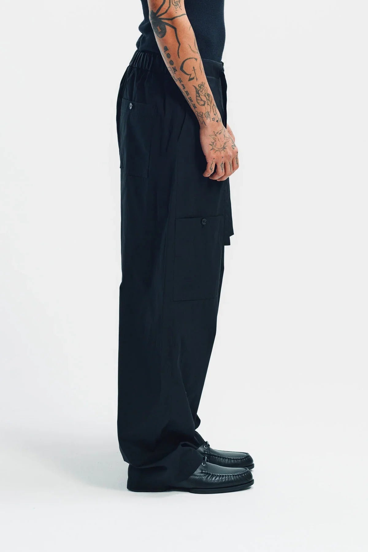 JIL SANDER | COTTON POPLIN CARGO TROUSERS