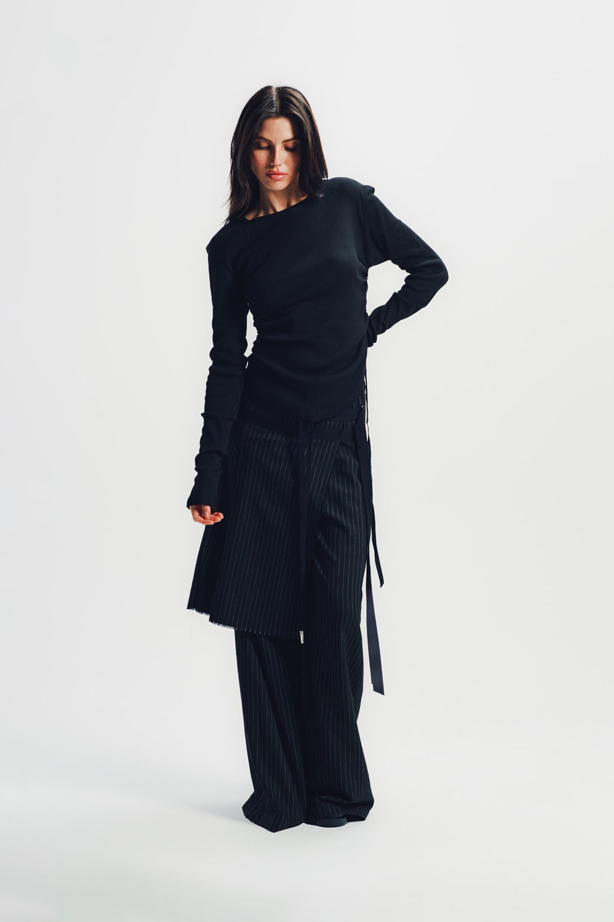 Ann Demeulemeester | Dot Wrinkled Cropped Top