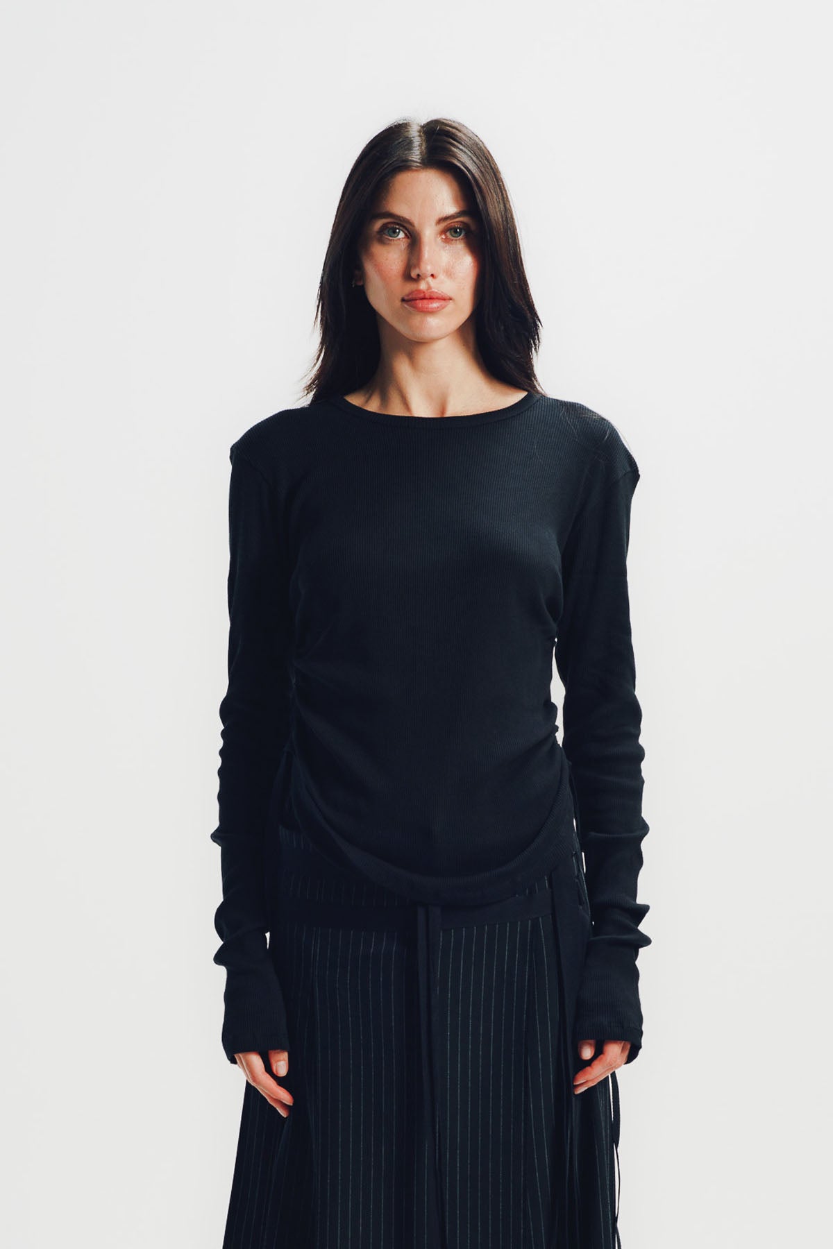 Ann Demeulemeester | Dot Wrinkled Cropped Top