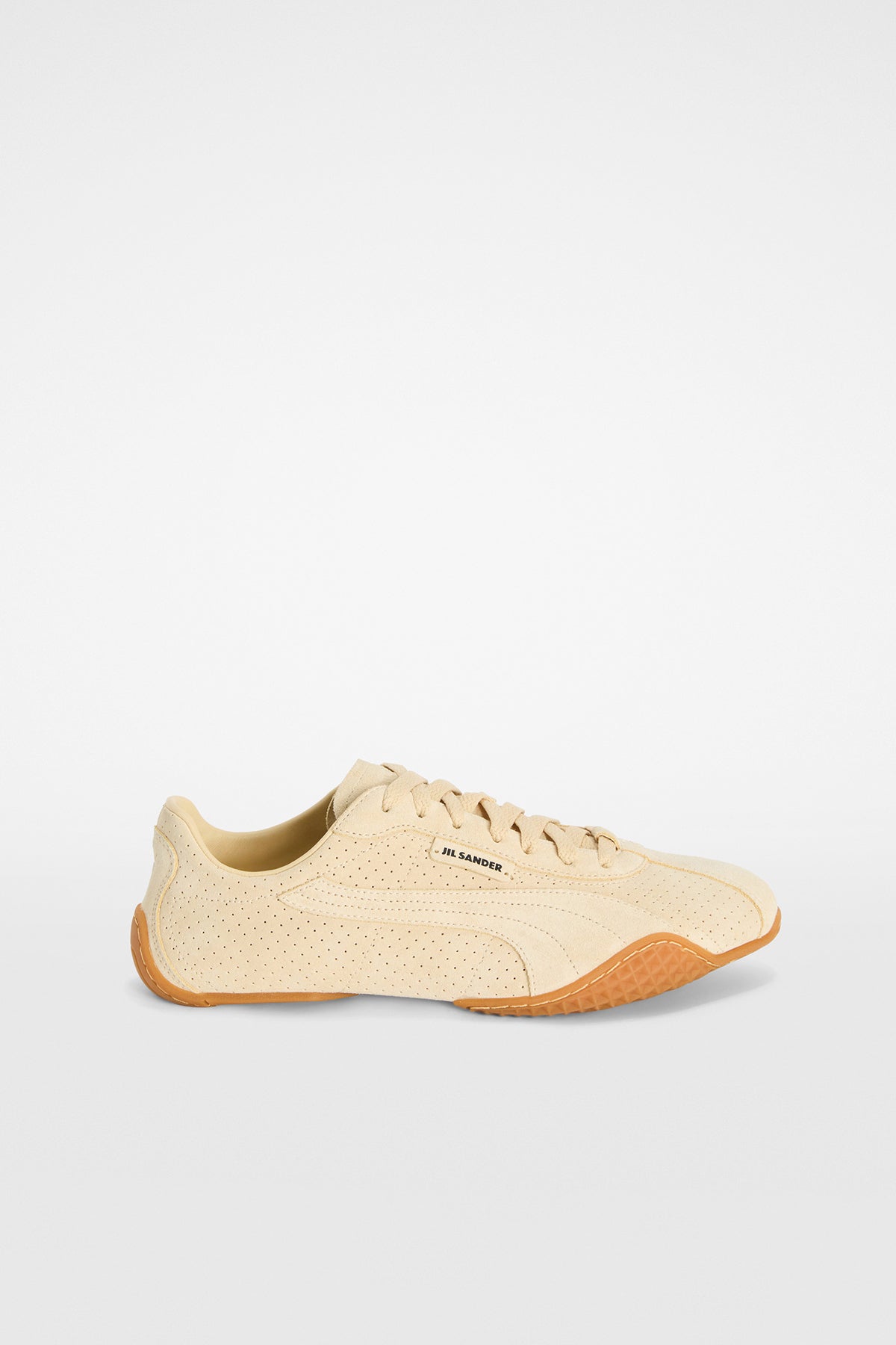 PUMA X JIL SANDER | BEIGE CANVAS K-STREET SUEDE SNEAKERS