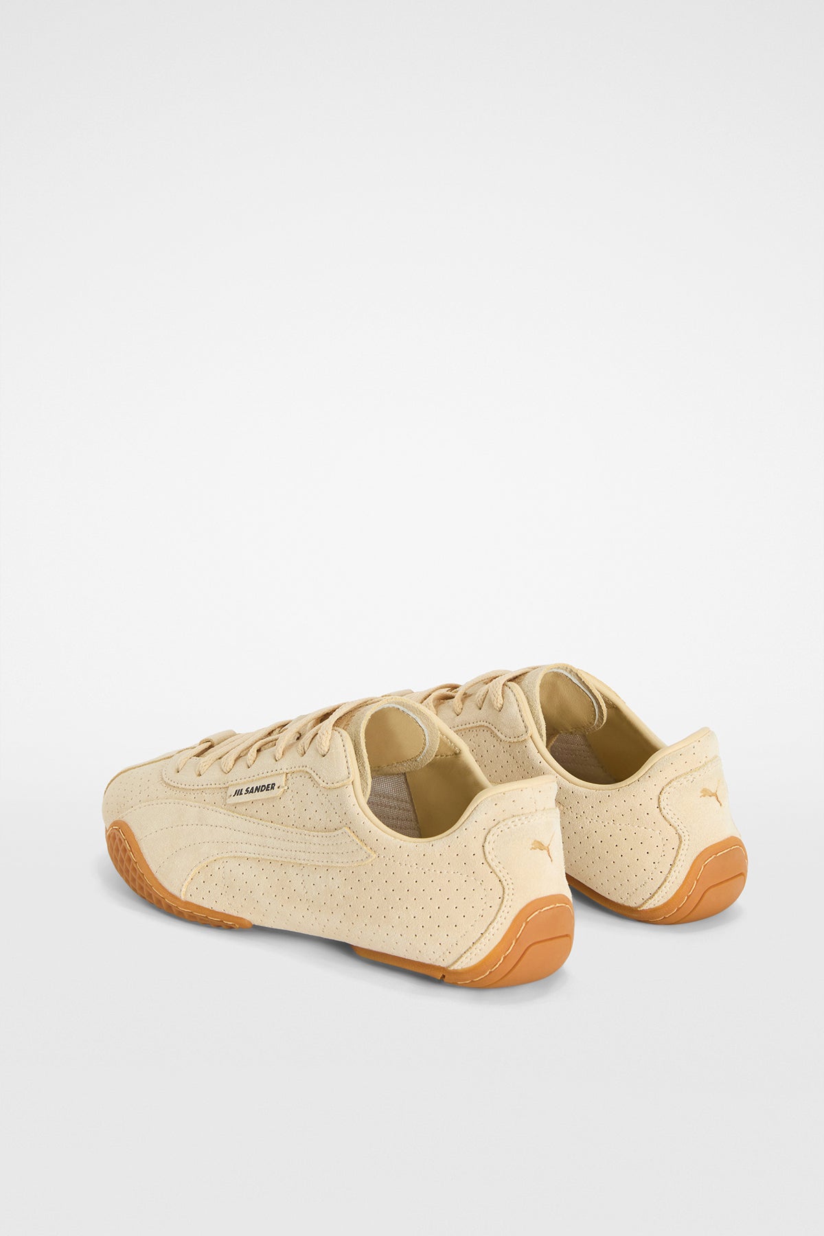 PUMA X JIL SANDER | BEIGE CANVAS K-STREET SUEDE SNEAKERS