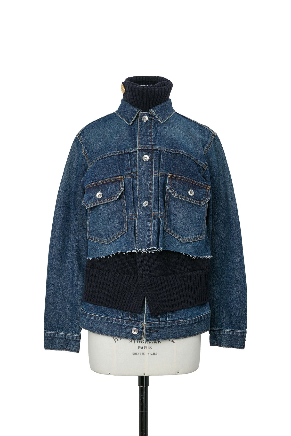 SACAI | Denim x Wool Knit Jacket