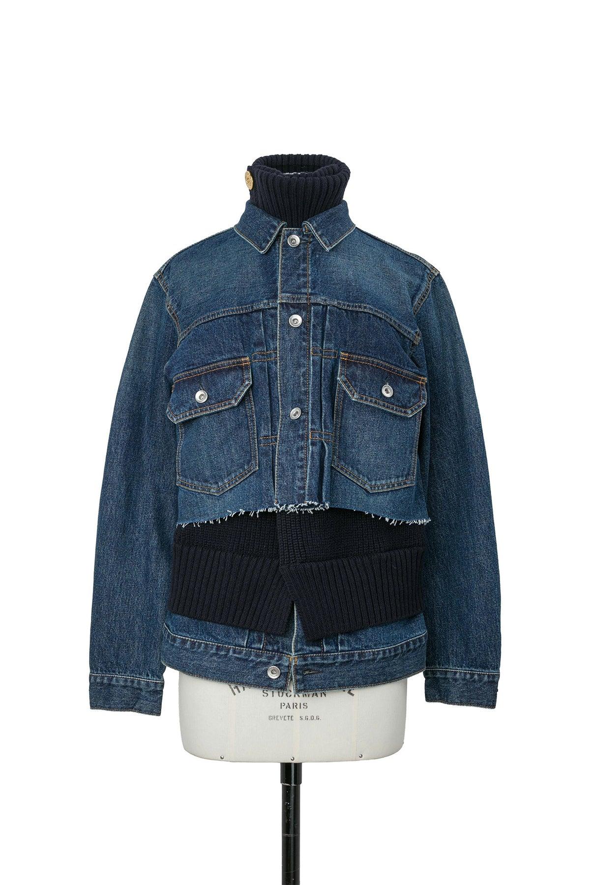 SACAI | Denim x Wool Knit Jacket