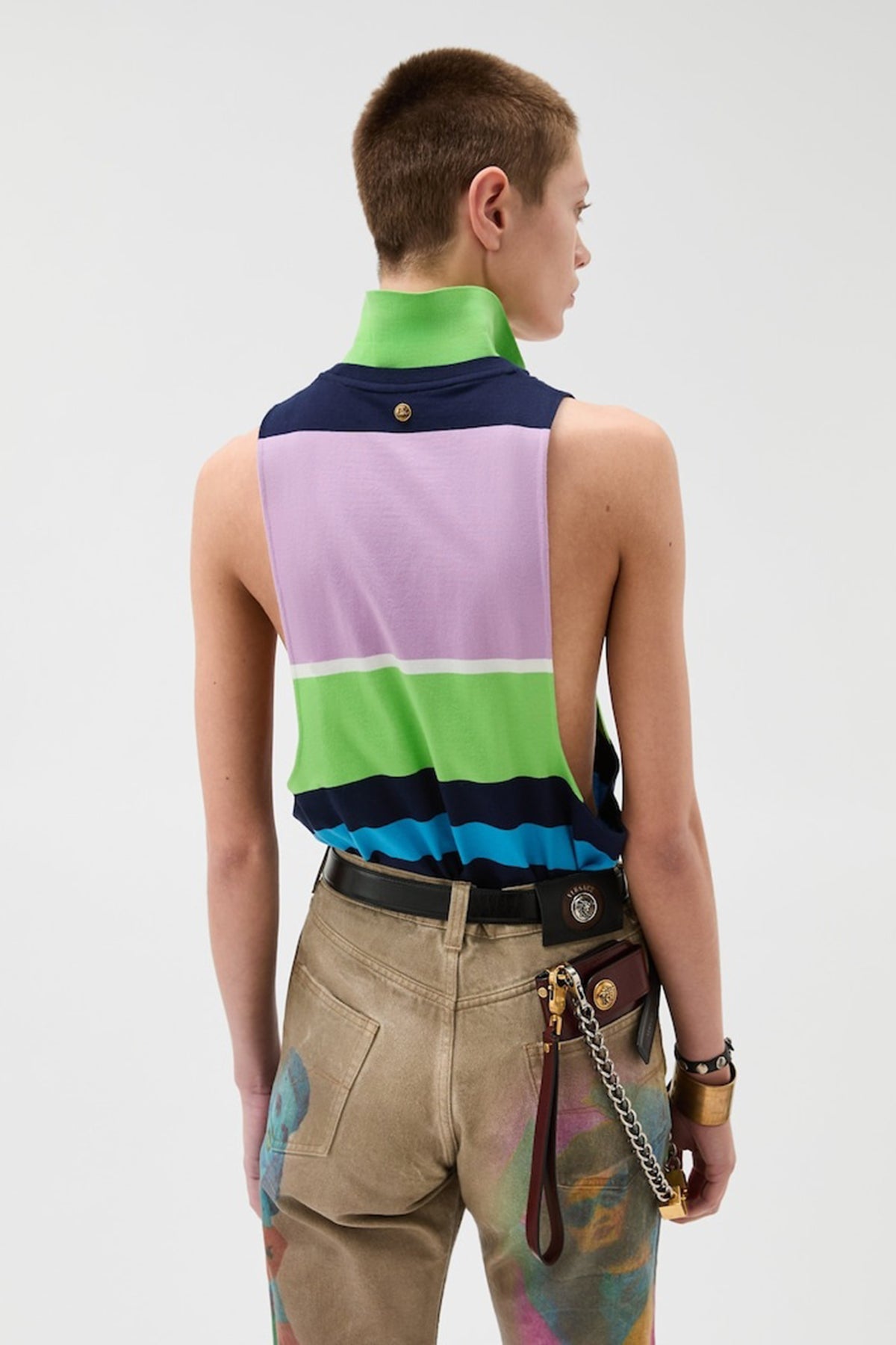 VERSACE | STRIPED TANK TOP