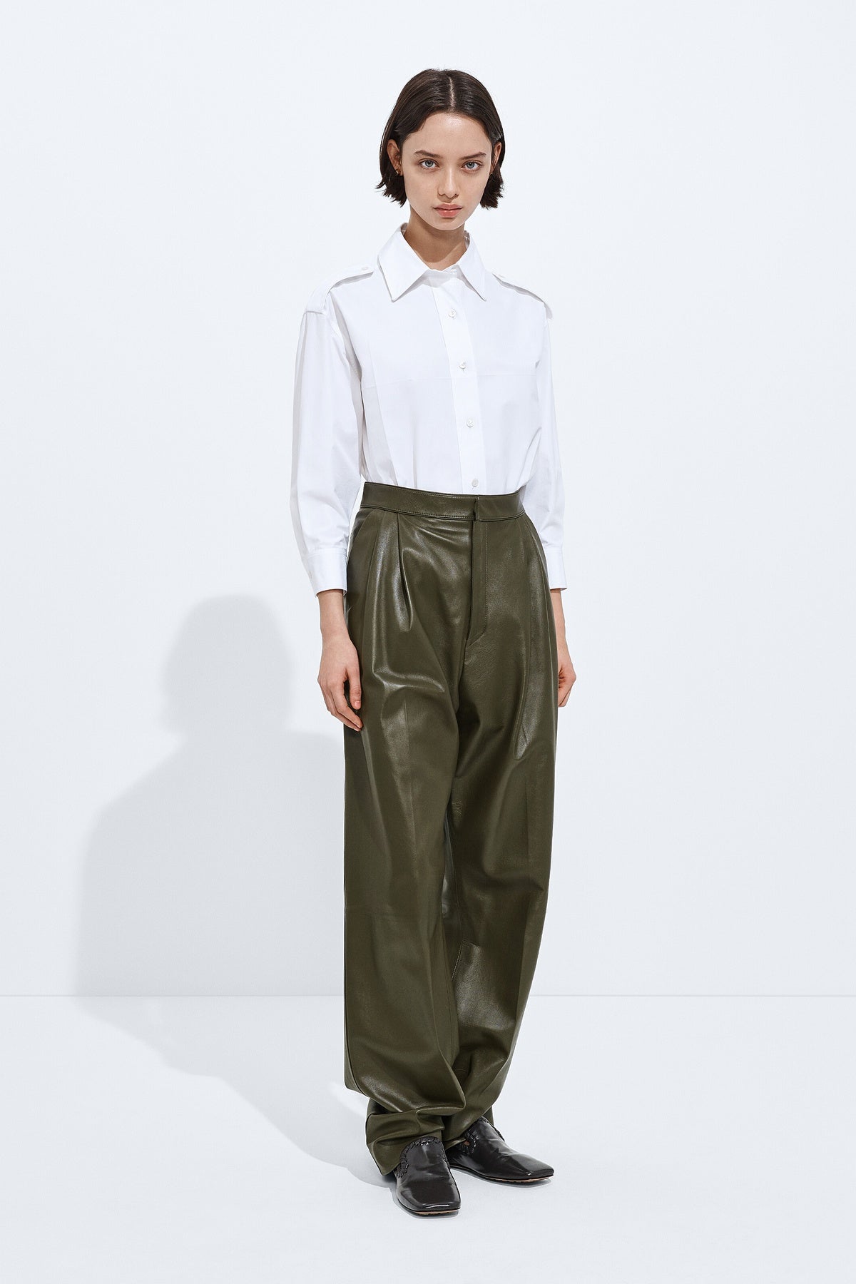 Bottega Veneta | Wide Leather Trouser