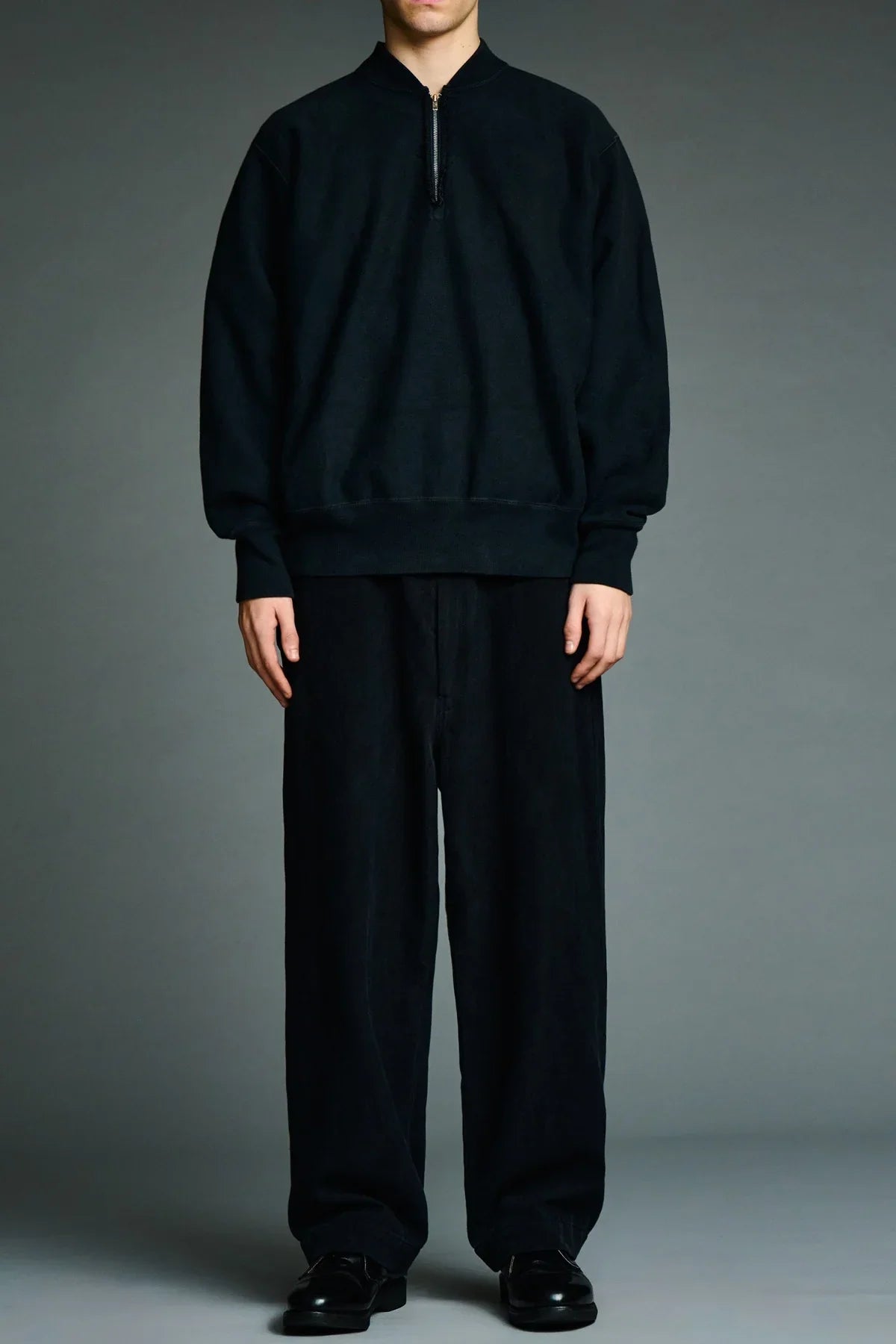 A.presse | Vintage Half ZIP Rib Collar Sweatshirt