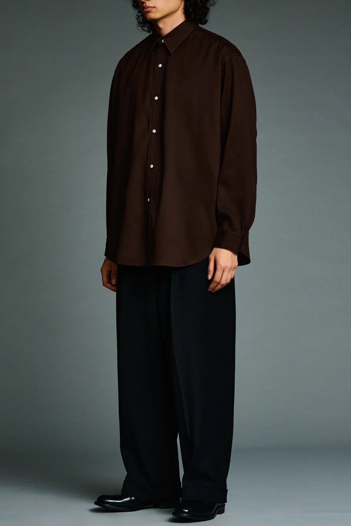 A.presse | Double Weave Twill Regular Collar Shirt