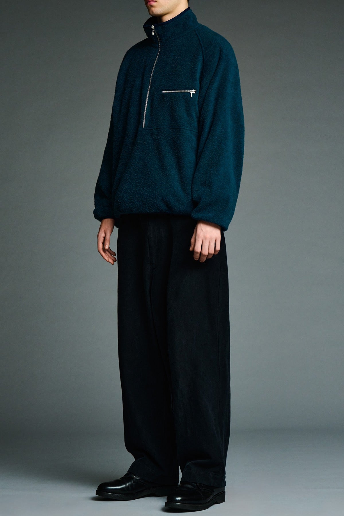 A.presse | Vintage Silk Fleece Half ZIP Jacket