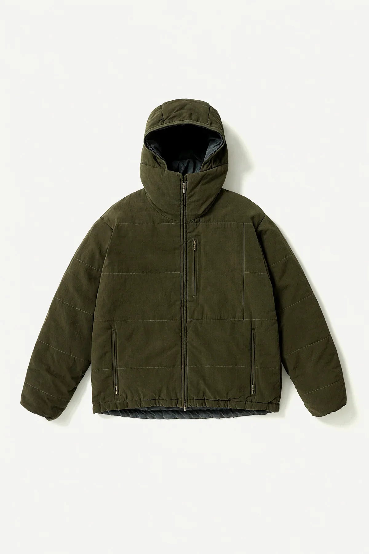 A.presse | Washed Cotton Silk Linen Padded Jacket