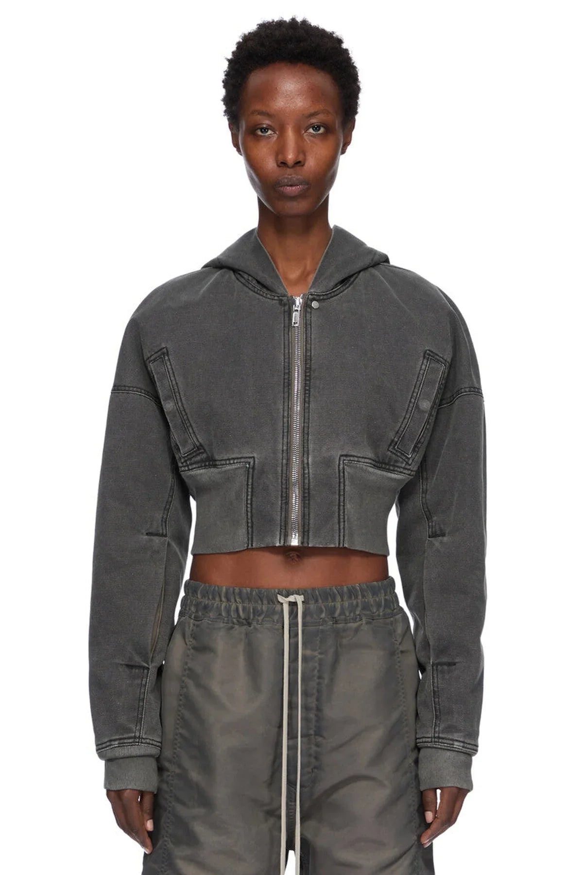 Rick Owens DRKSHDW | Hood Crop Flight Jacket