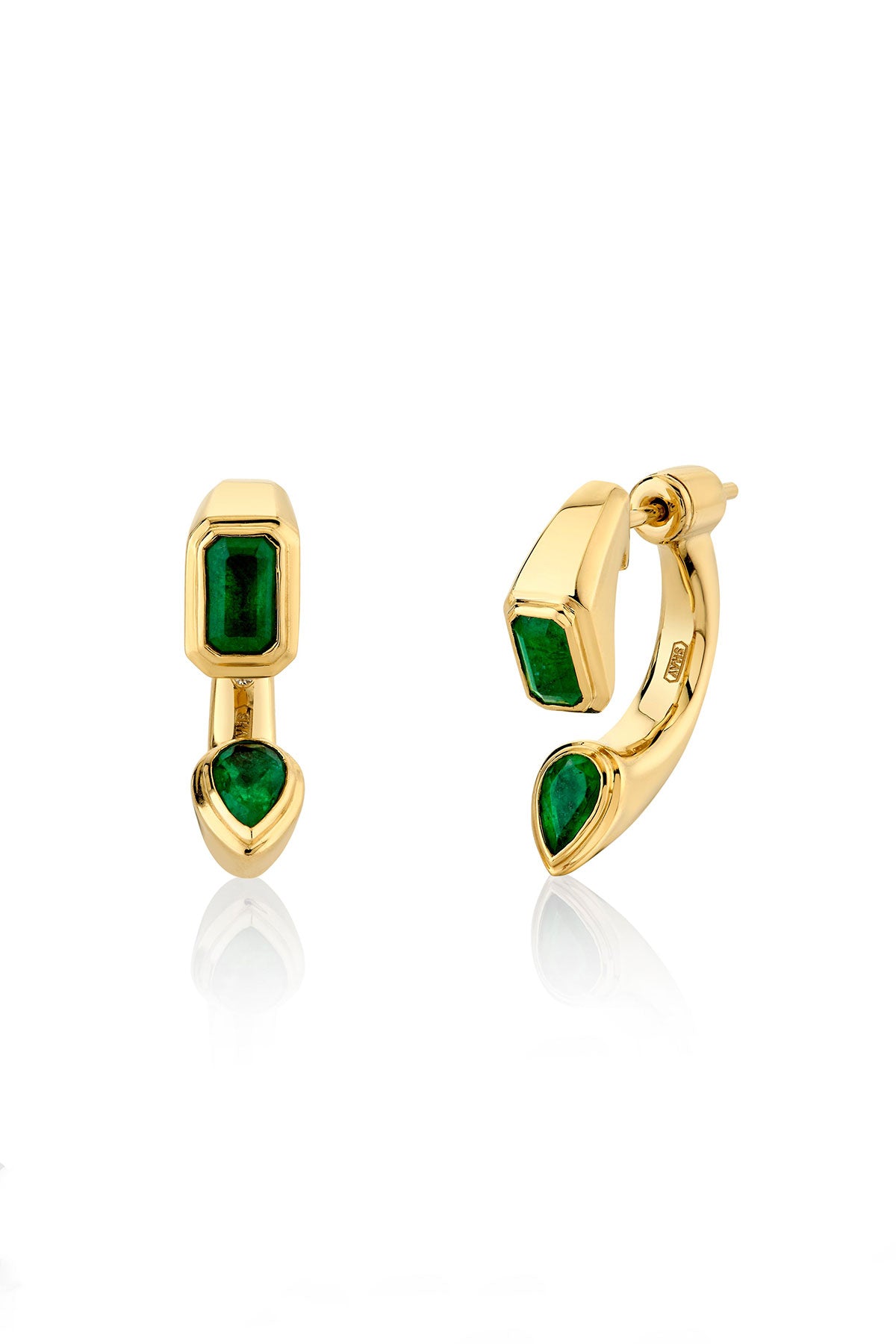 Shay | Emerald Bypass Earrings