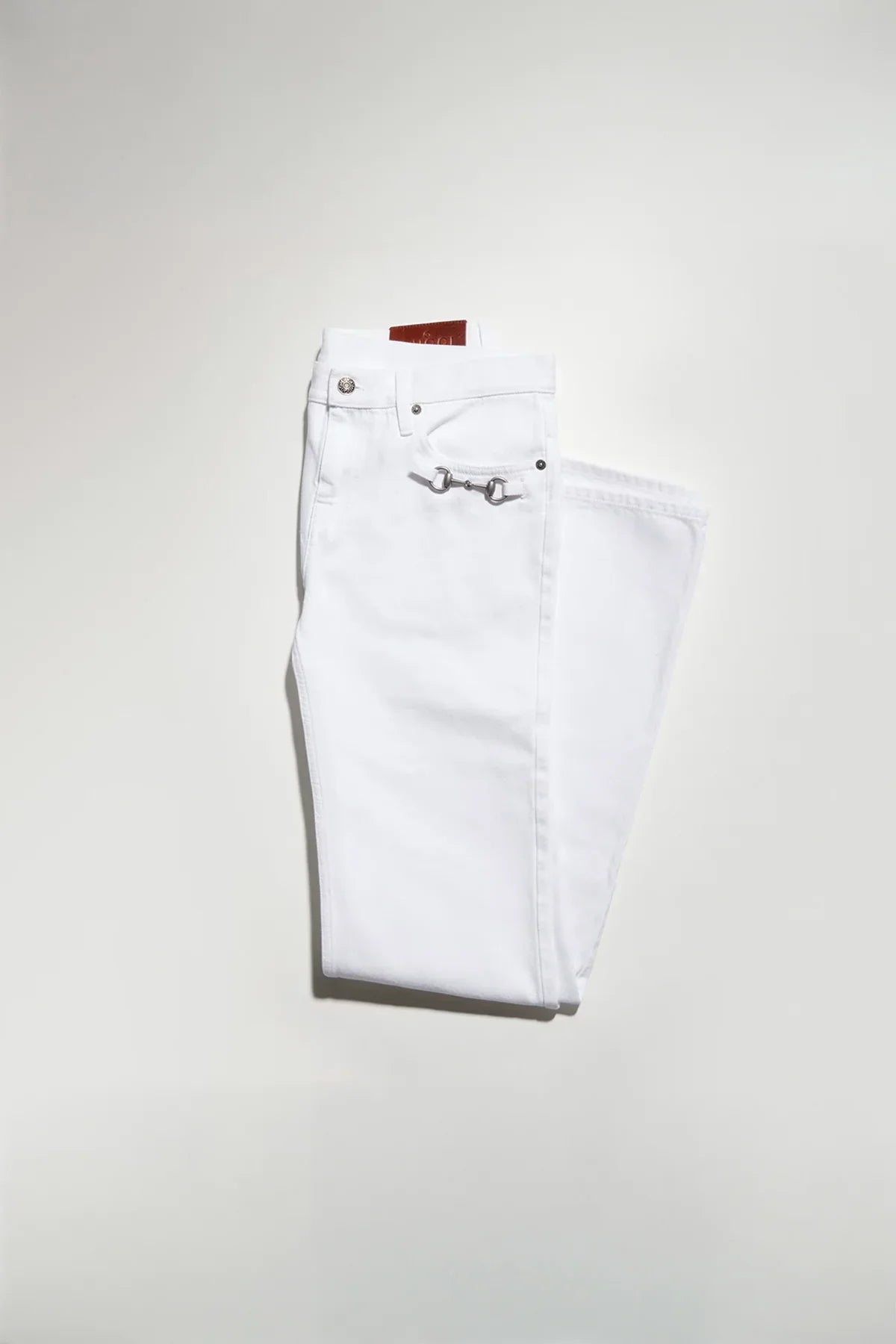 GUCCI | Cotton denim pants with Horsebit