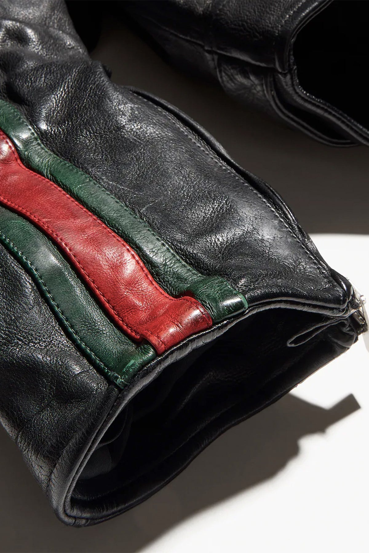 GUCCI | Buffalo leather biker jacket with Web