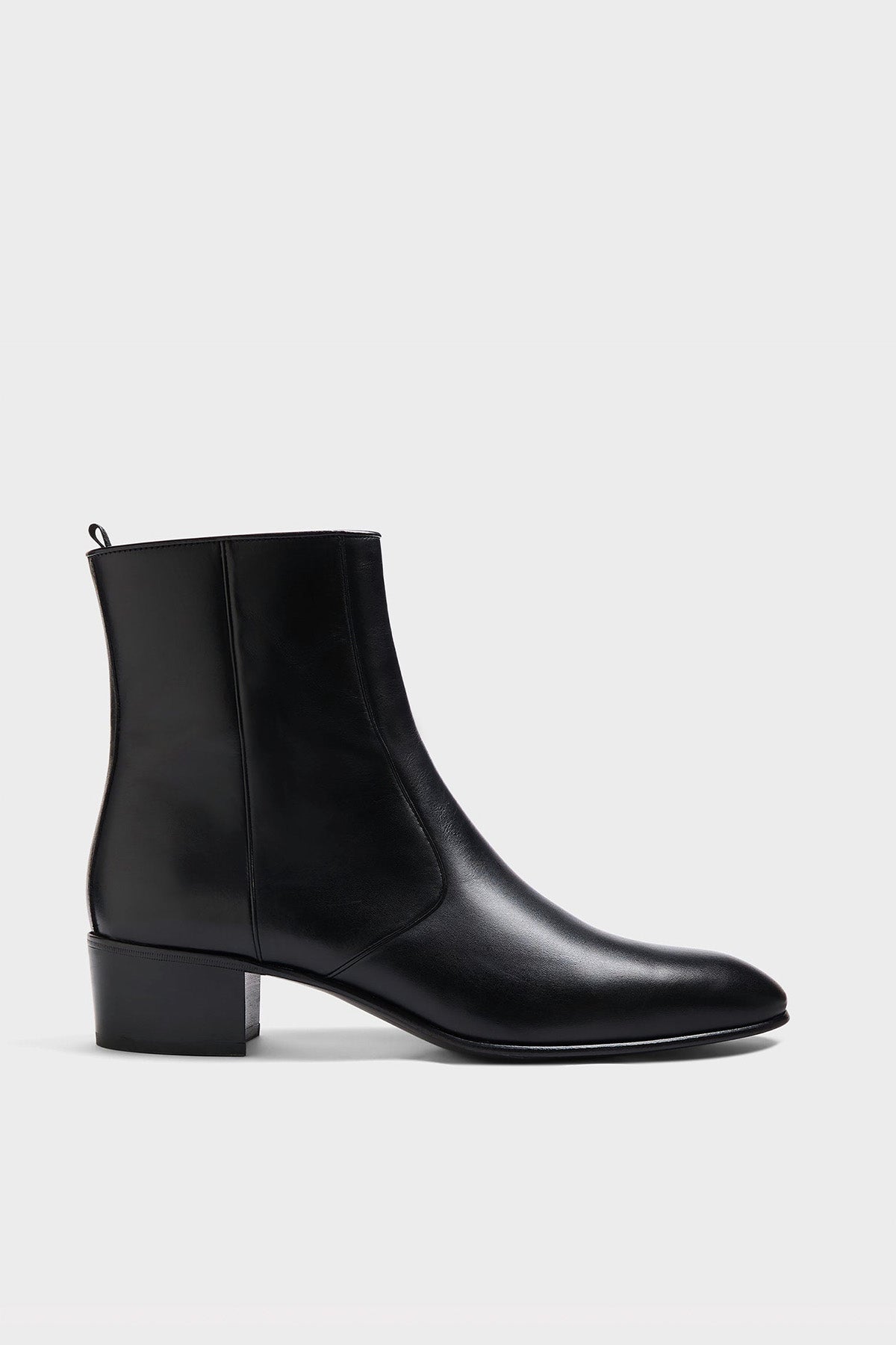 HUSBANDS | Zipped Boots In Black Box Calf Leather