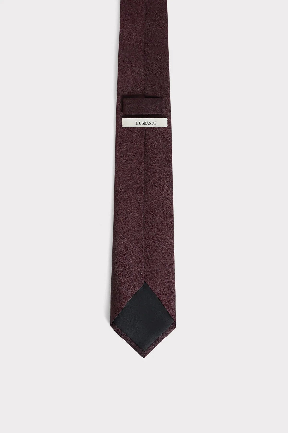 HUSBANDS | Tie In Burgundy Silk Sable