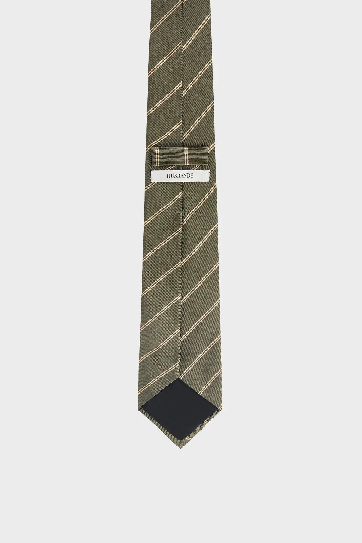 HUSBANDS | Tie In Military Silk Jacquard With Gold Stripes