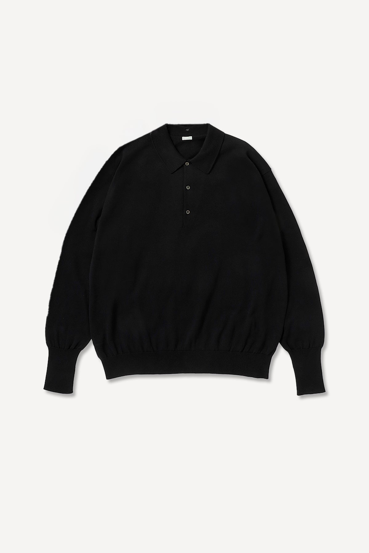 A.PRESSE | COTTON KNIT L/S POLO SHIRT