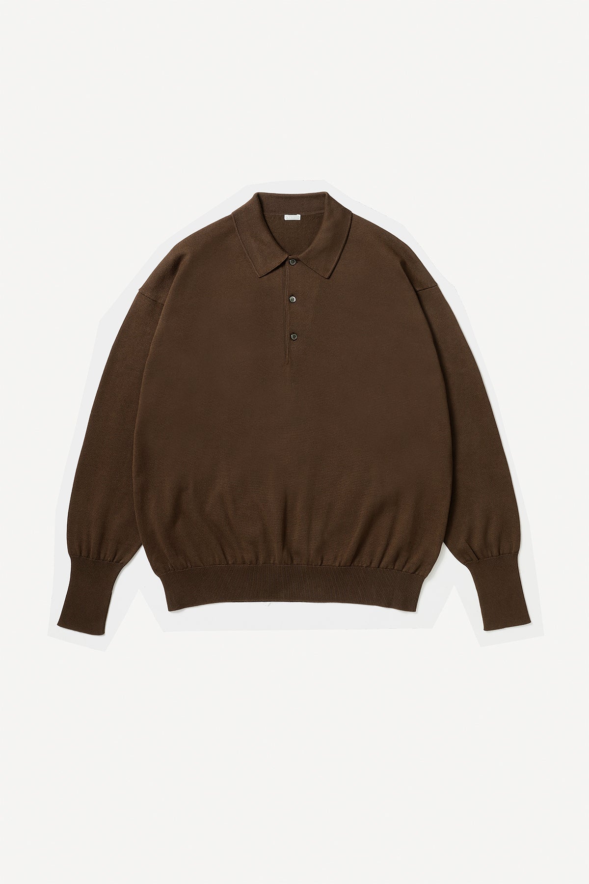 A.PRESSE | COTTON KNIT L/S POLO SHIRT