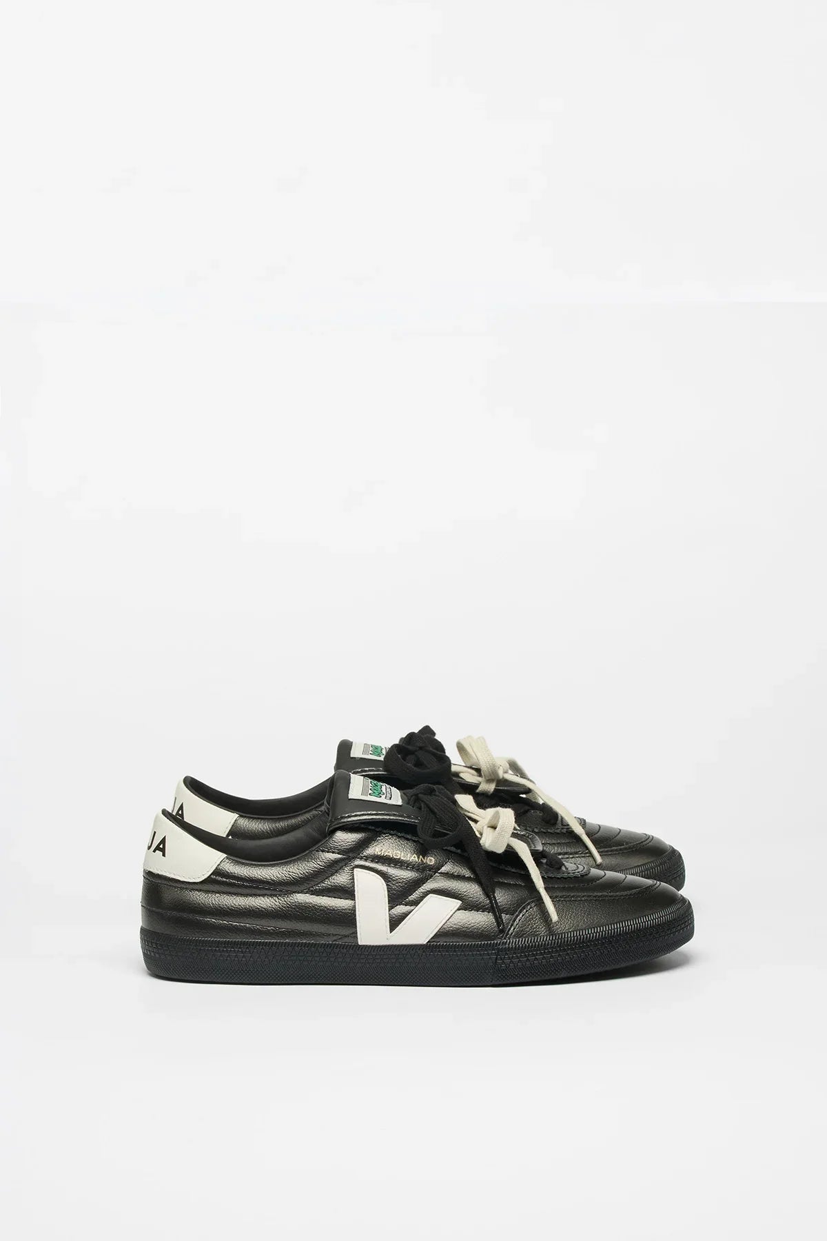 VEJA x Magliano | Panenka Leather Sneakers in Titanium
