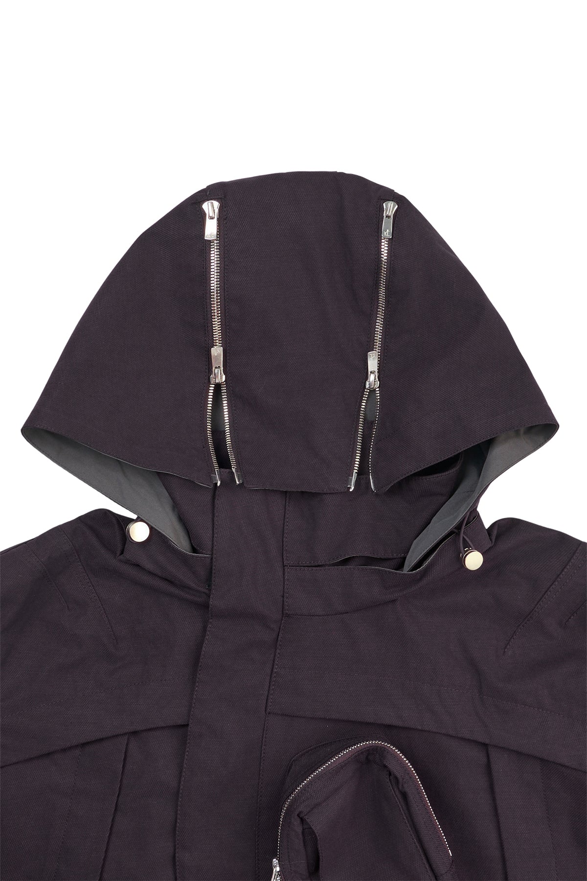 FFFPOSTALSERVICE | MK3 Curved Zip Jacket in Wine