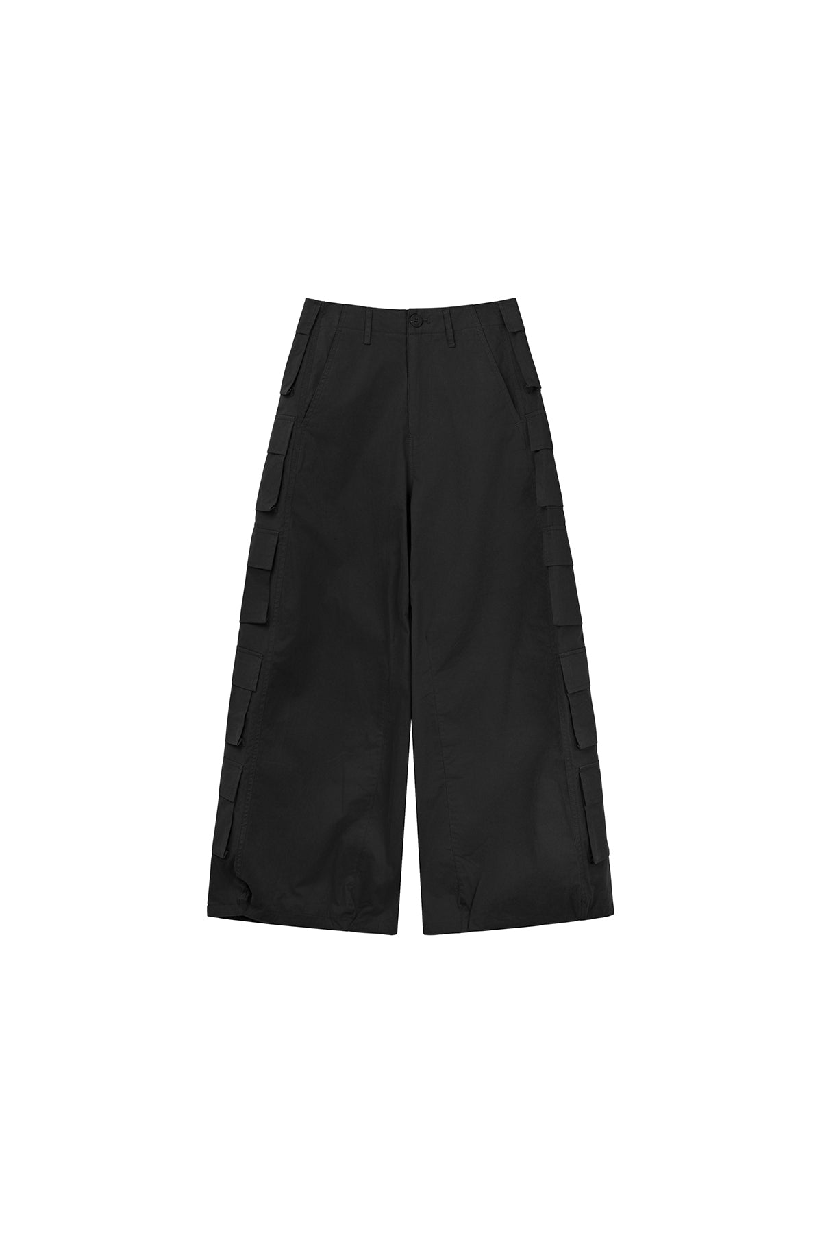 FFFPOSTALSERVICE | 6 Flap Pocket Trousers in Black