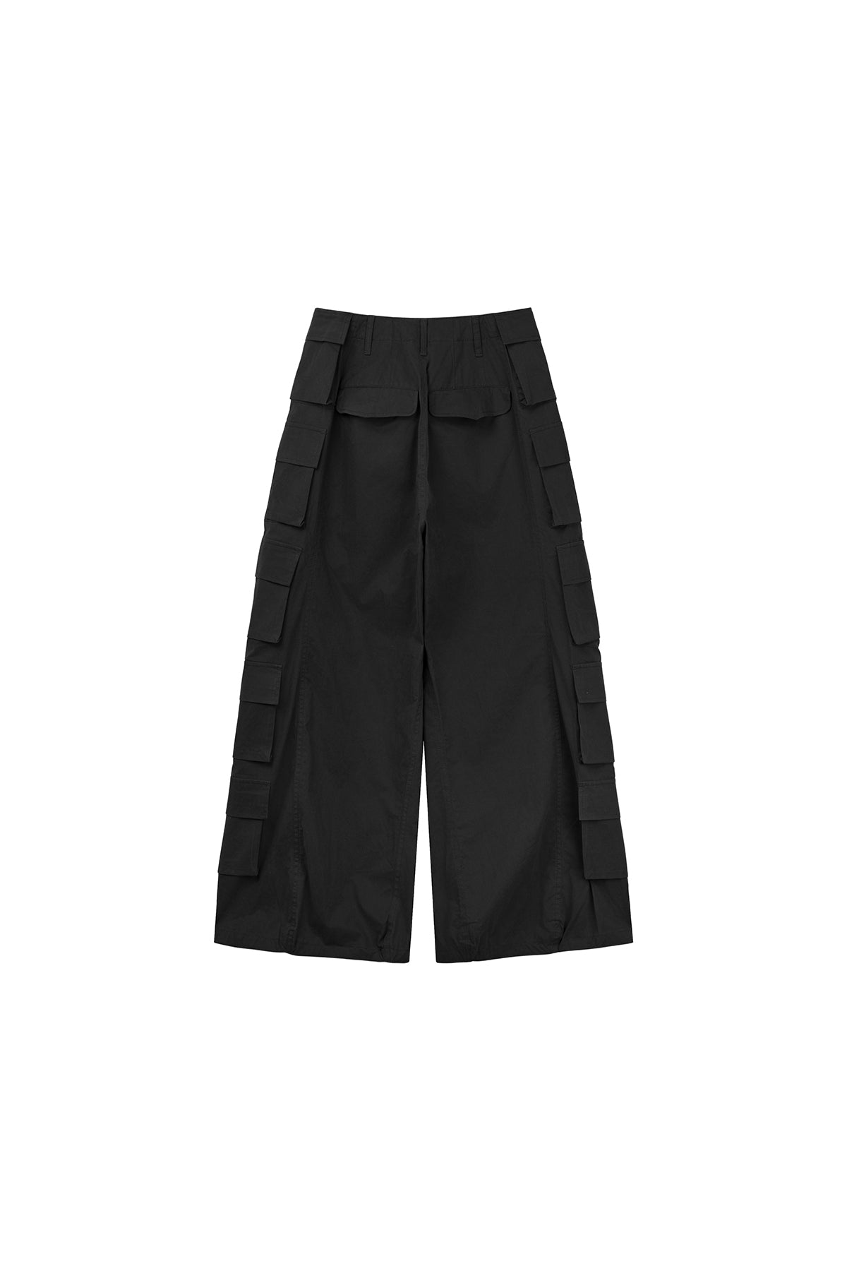 FFFPOSTALSERVICE | 6 Flap Pocket Trousers in Black