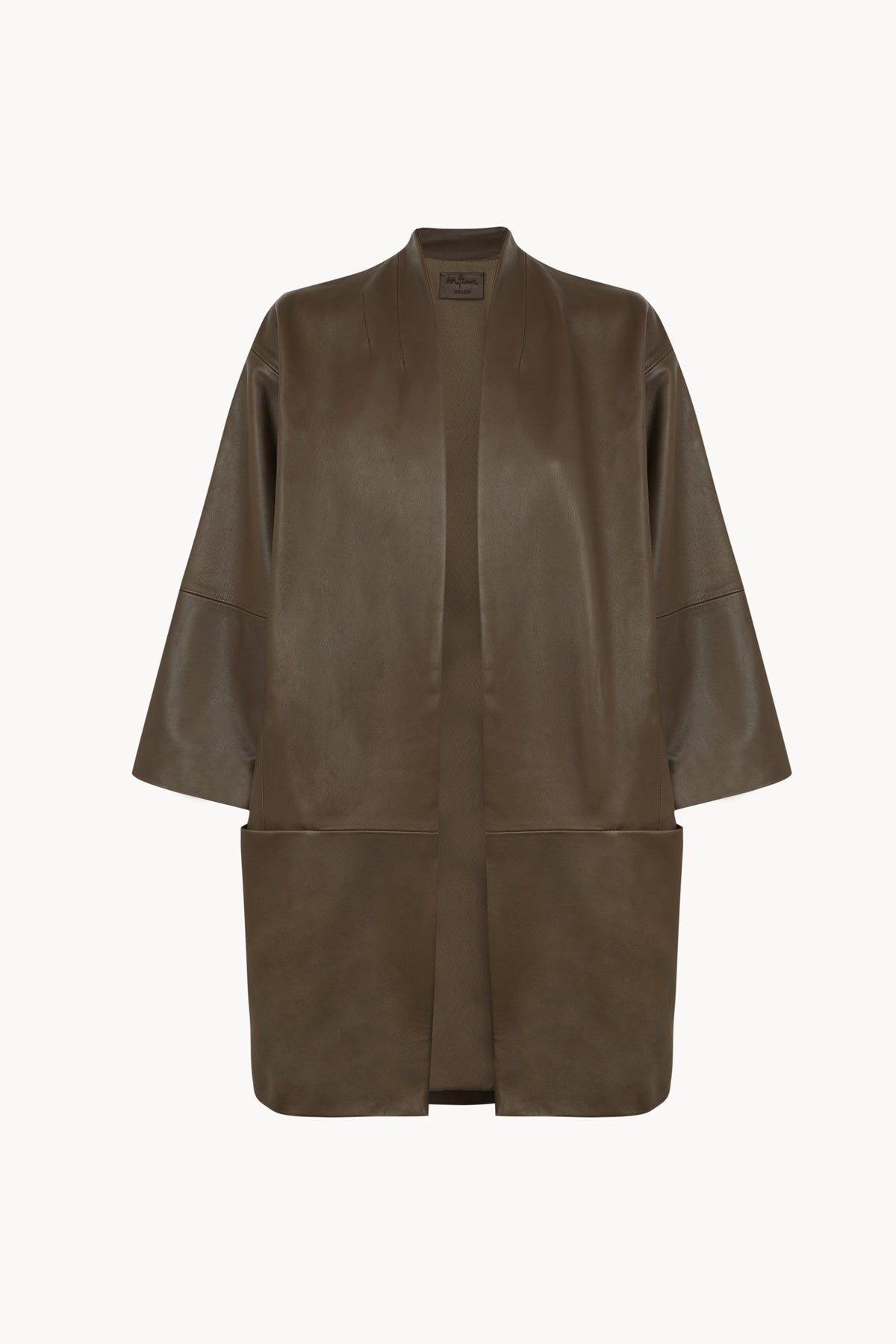 Cortana | Lira Leather, Khaki Leather Coat