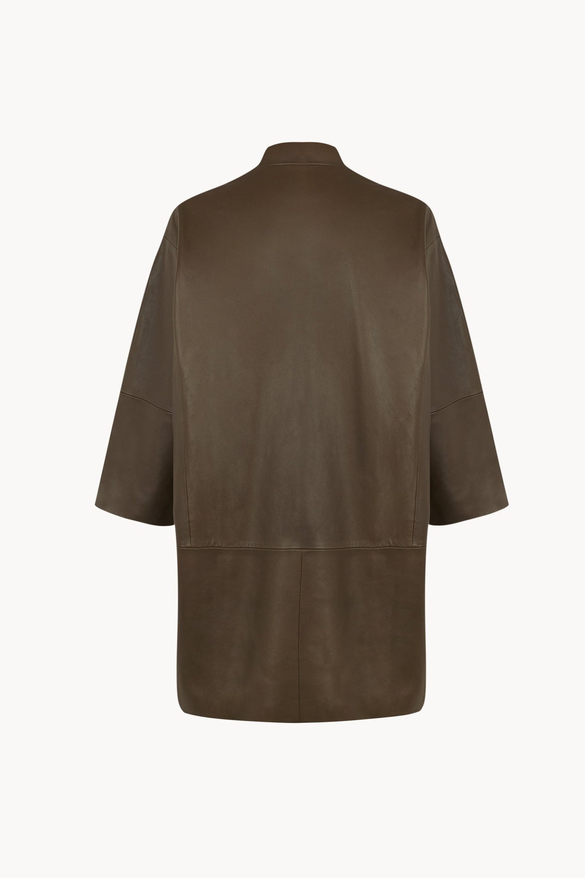 Cortana | Lira Leather, Khaki Leather Coat
