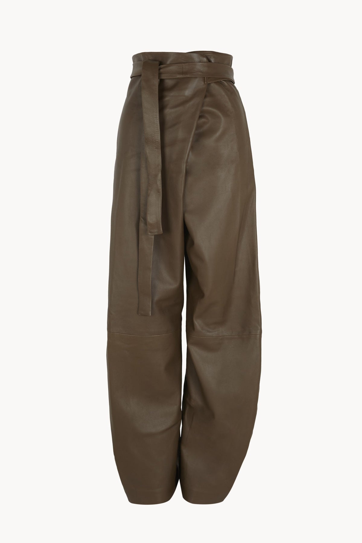 Cortana | Lira Leather, Khaki Leather Trousers