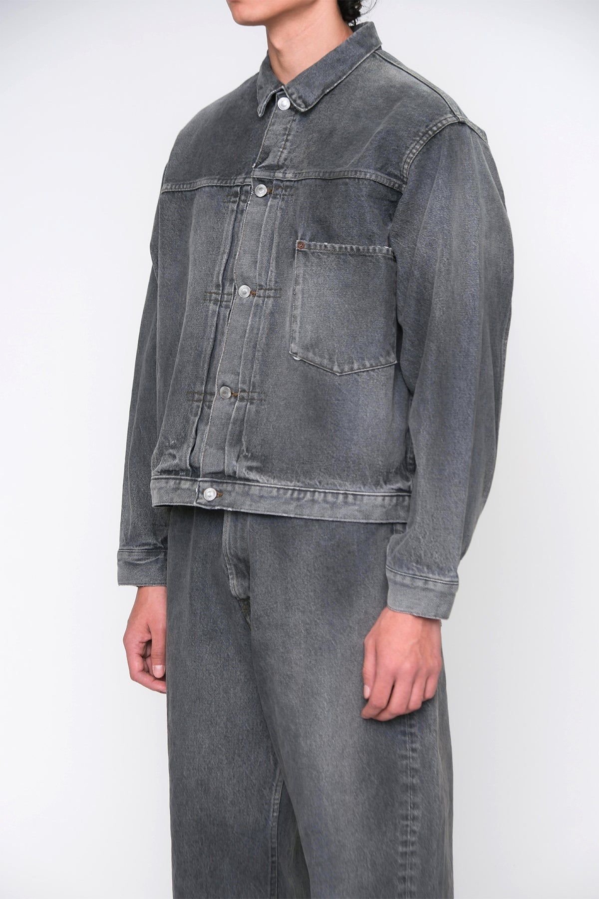 A.PRESSE | VINTAGE GRAY DENIM JACKET
