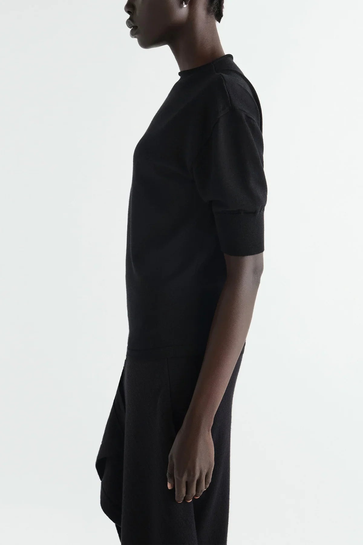 Lemaire | Short-sleeve Sweater in Fine Merino Wool