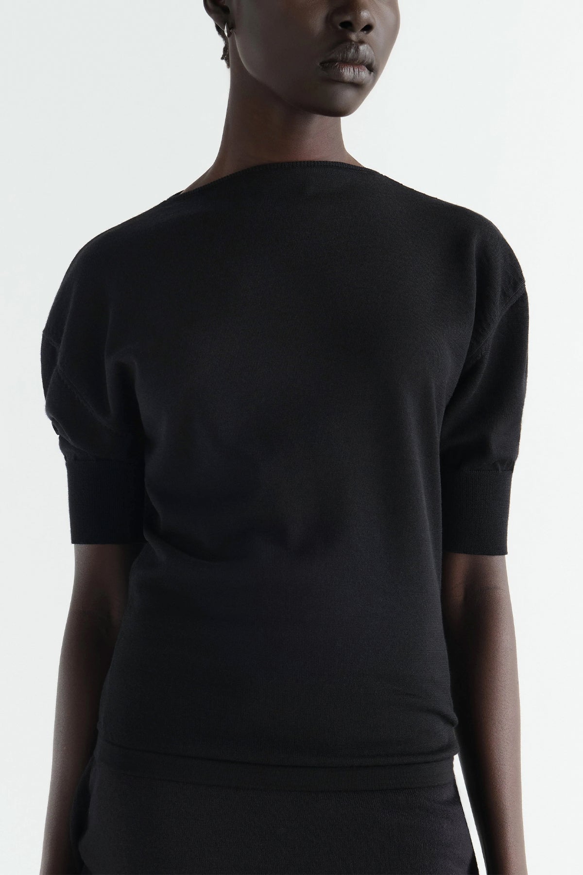 Lemaire | Short-sleeve Sweater in Fine Merino Wool