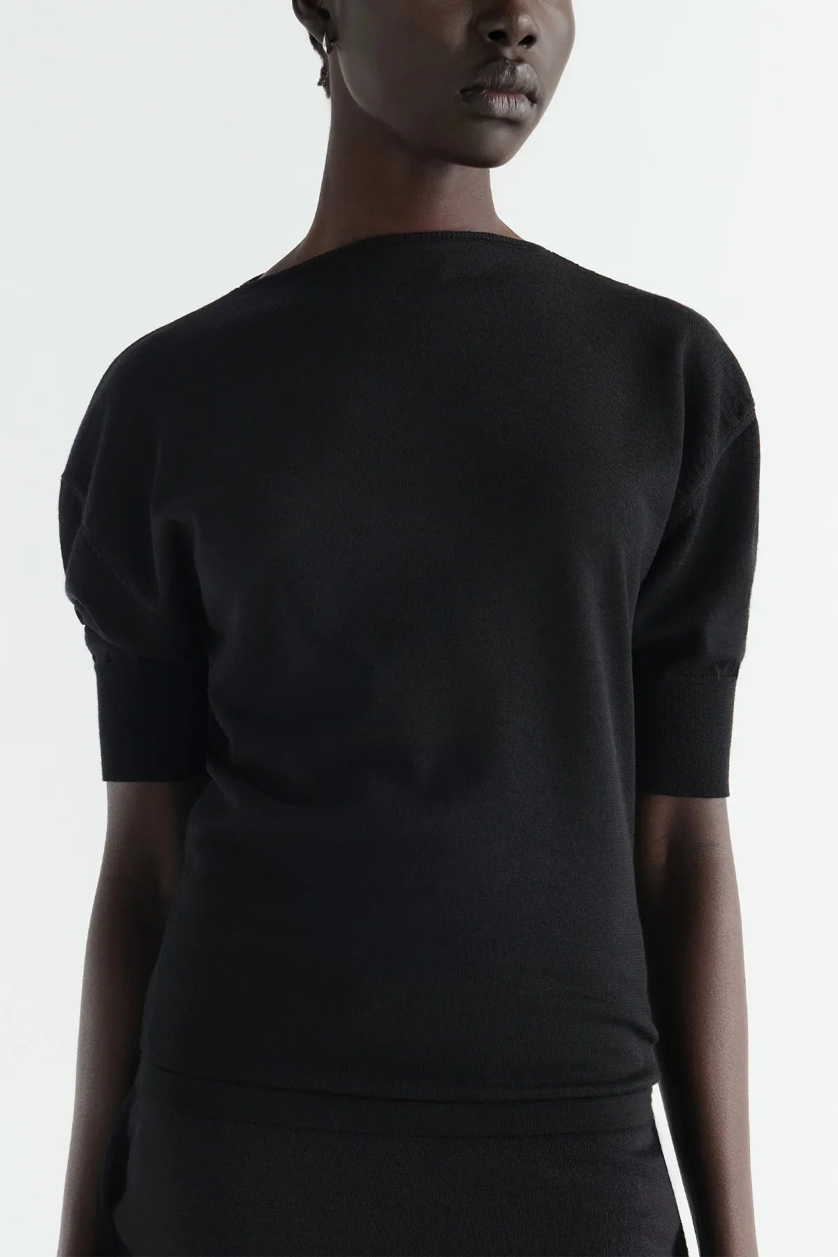 Lemaire | Short-sleeve Sweater in Fine Merino Wool