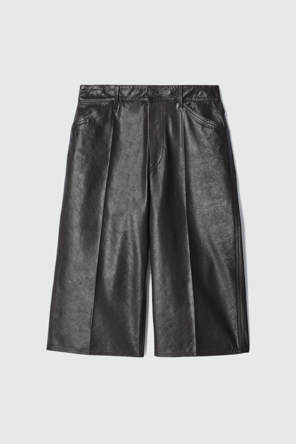 Lemaire | Leather Bermudas in Glossy Cow Leather