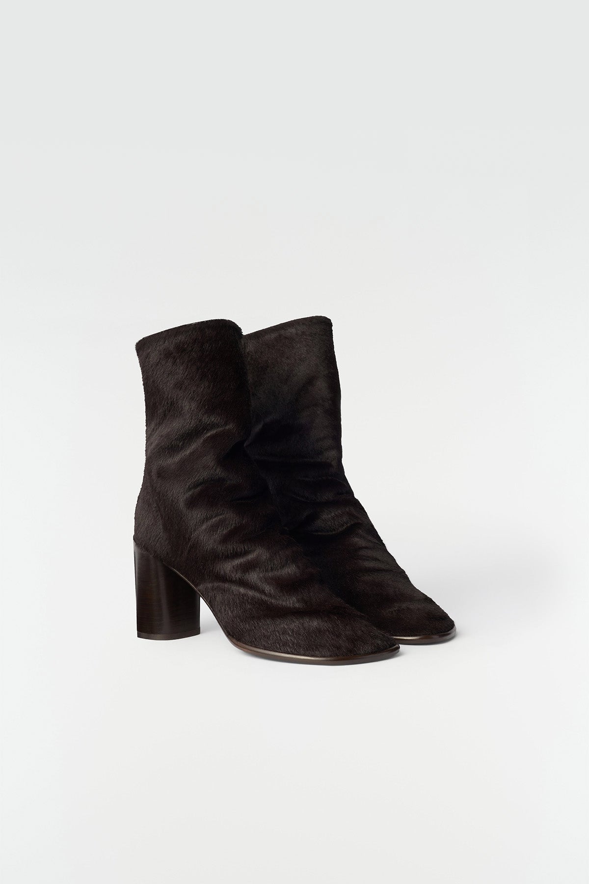 Lemaire | 80 Mm Glove Heeled Ankle Boots In Pony-Style Leather